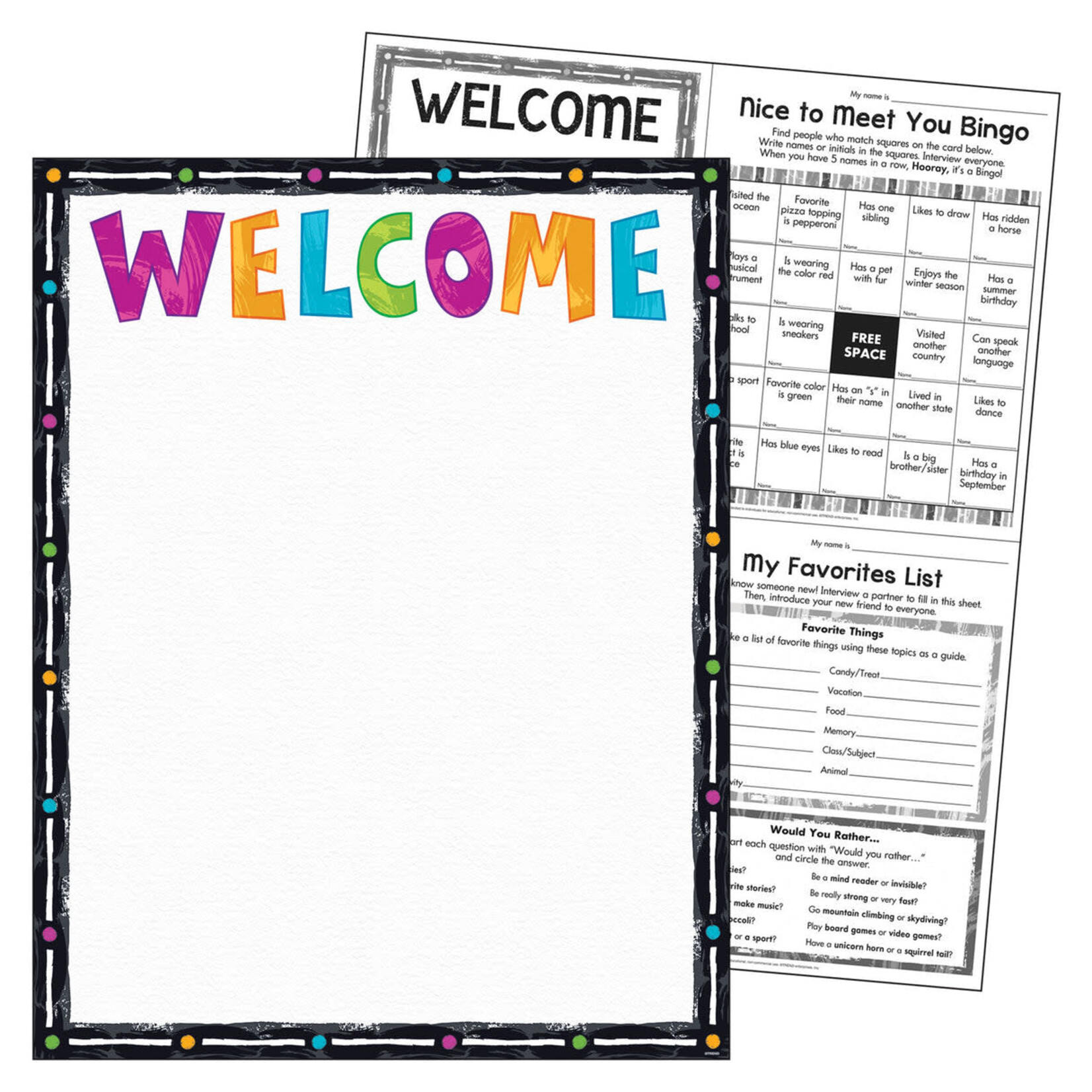 TREND ENTERPRISES INC Welcome Color Harmony™ Learning Chart