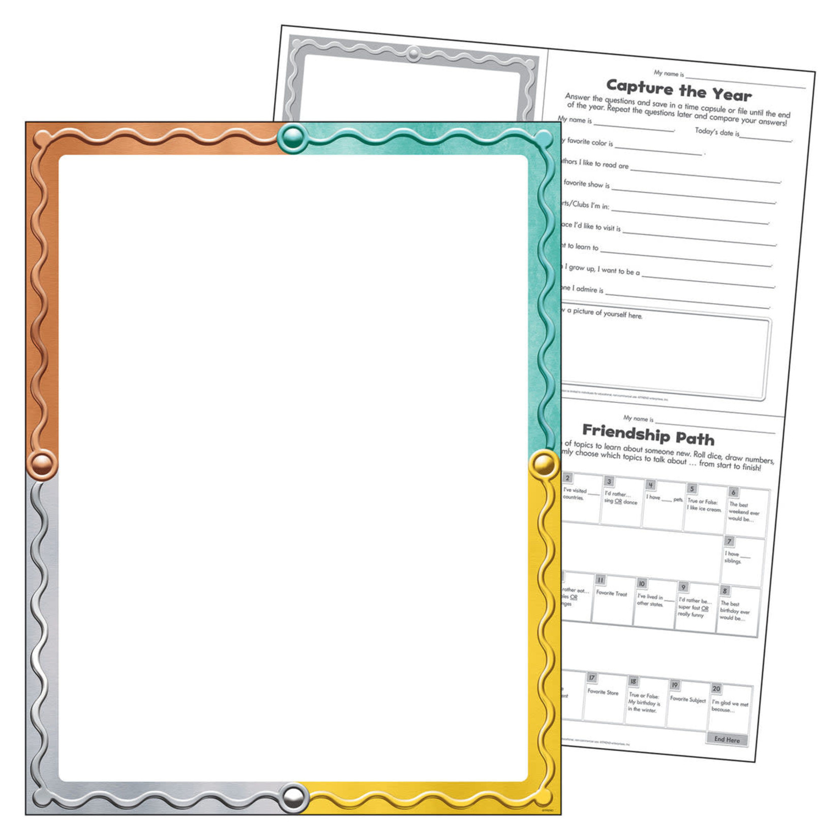 TREND ENTERPRISES INC Blank I ♥ Metal™ Learning Chart