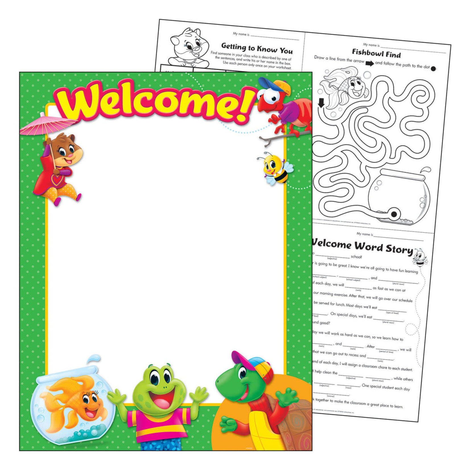 TREND ENTERPRISES INC Welcome Playtime Pals™ Learning Chart