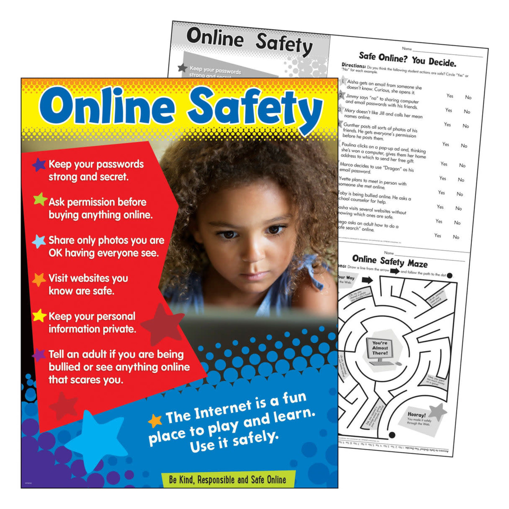 TREND ENTERPRISES INC Online Safety (Primary) Learning Chart