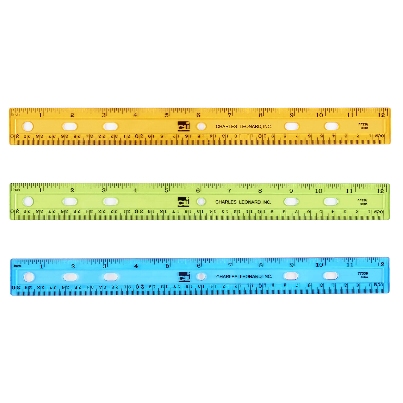 Ruler Plastic 12 In Assorted Colors