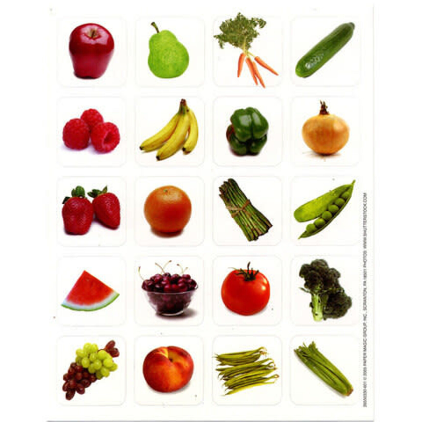 Fruits & Vegetables Theme Stickers