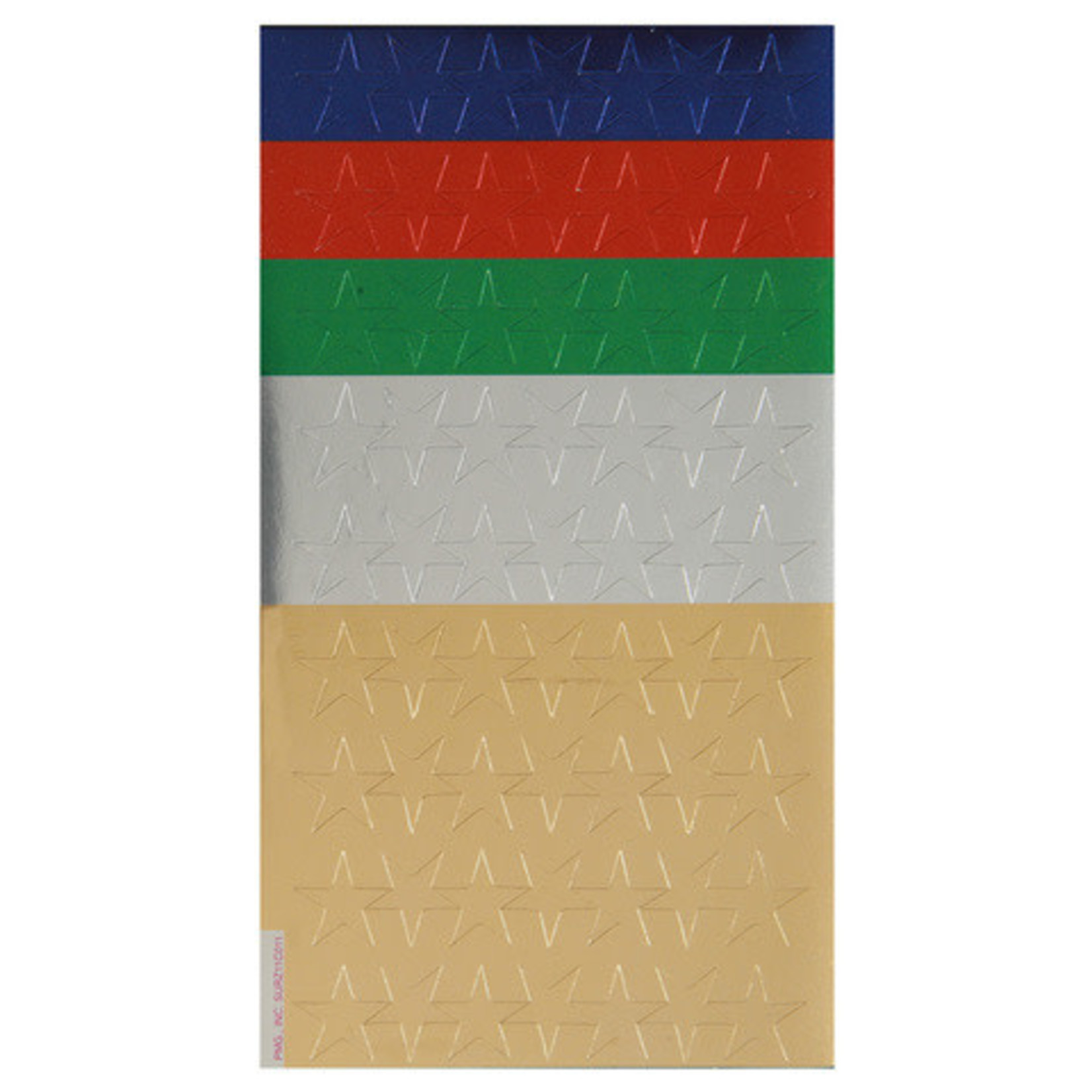 1/2" Assorted Colors (250) Presto-Stick Foil Star Stickers