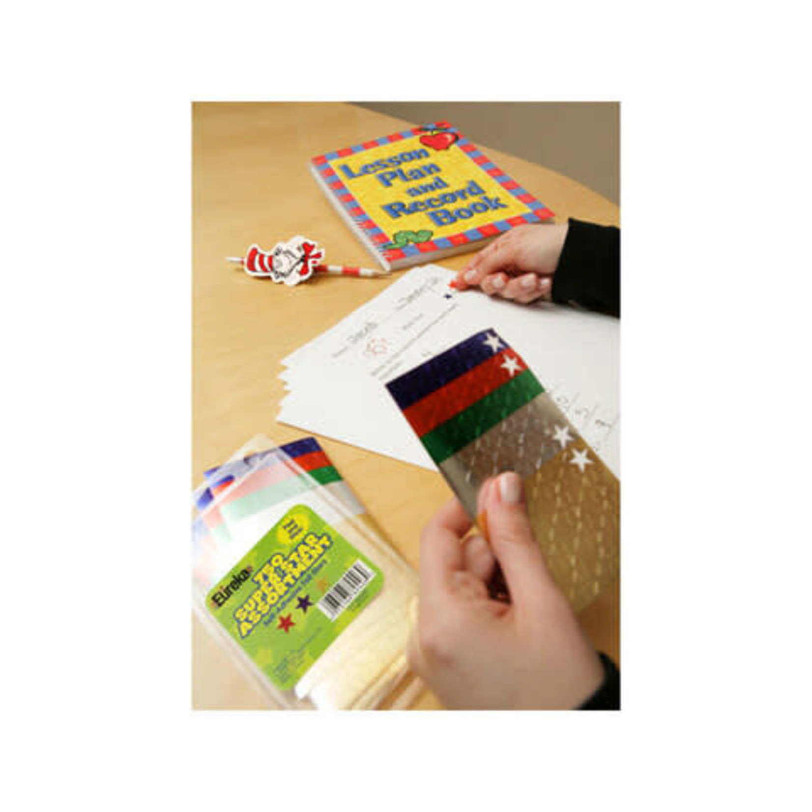 1/2" Assorted Colors (250) Presto-Stick Foil Star Stickers