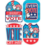 Cat in the Hat for President Sticker Badges
