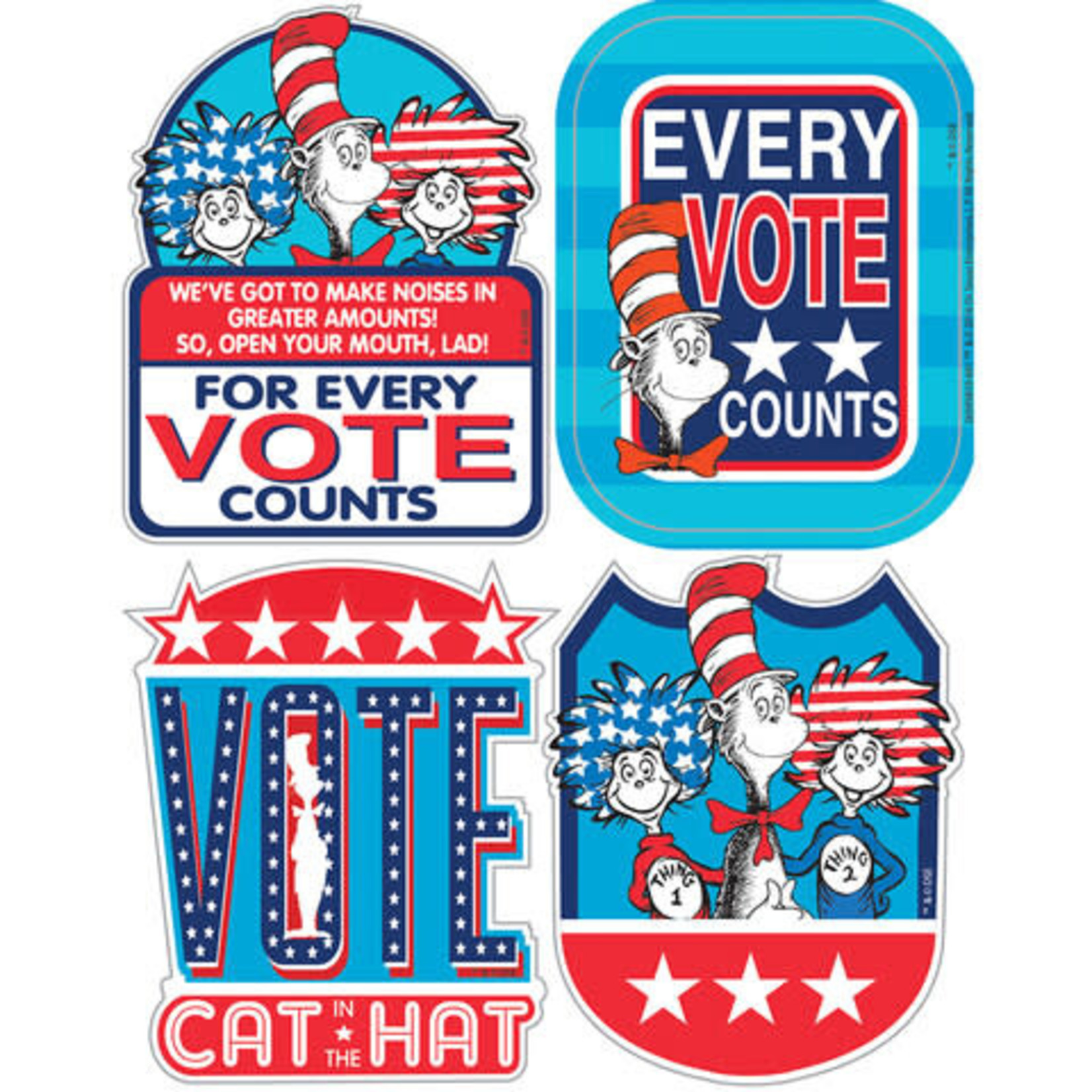 Cat in the Hat™ for President Sticker Badges