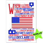 Declaration of Independence Poster 13" x 19"