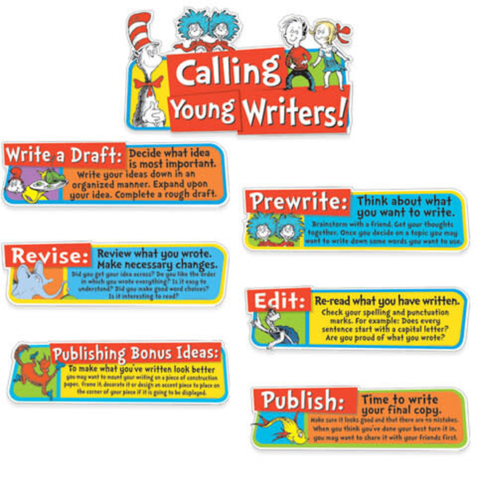 Dr. Seuss™ Writing Tips Mini Bulletin Board Set