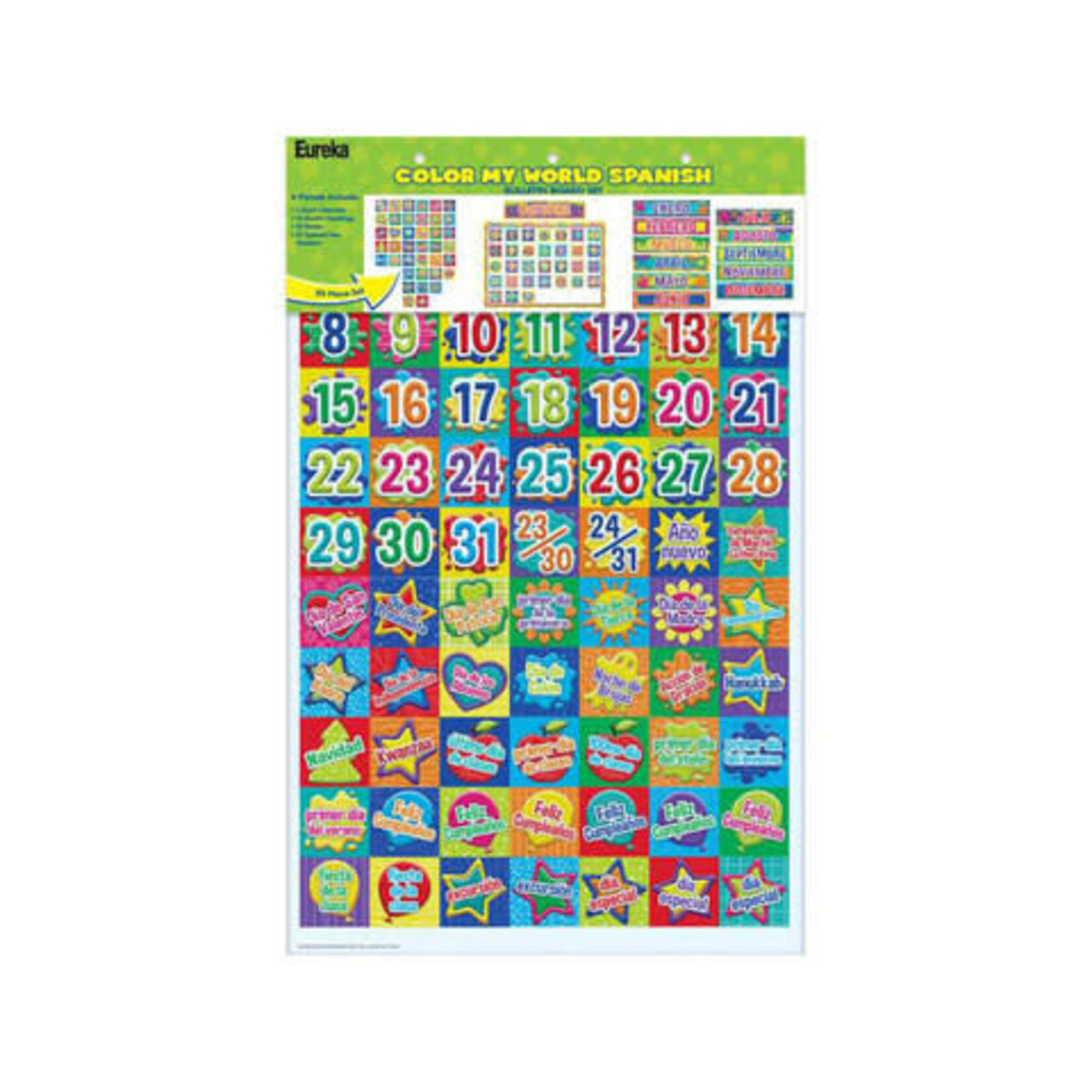 Color My World Spanish Calendar Bulletin Board Set
