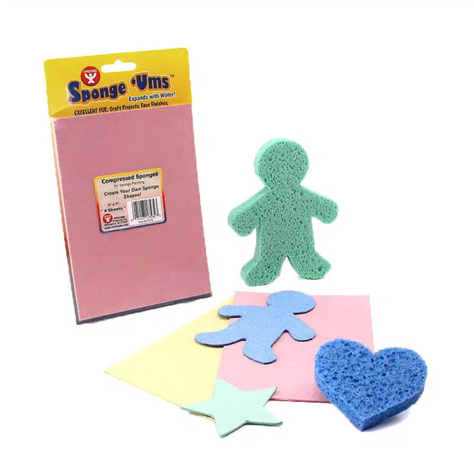 Compressed Sponges Sheets - 3" x 4", 6 ct.