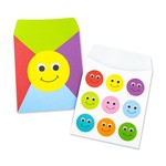Smiley Face Library Pockets - 24 Pcs