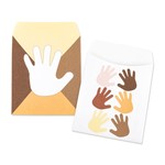 Multicultural Hands Library Pockets - 24 Pcs