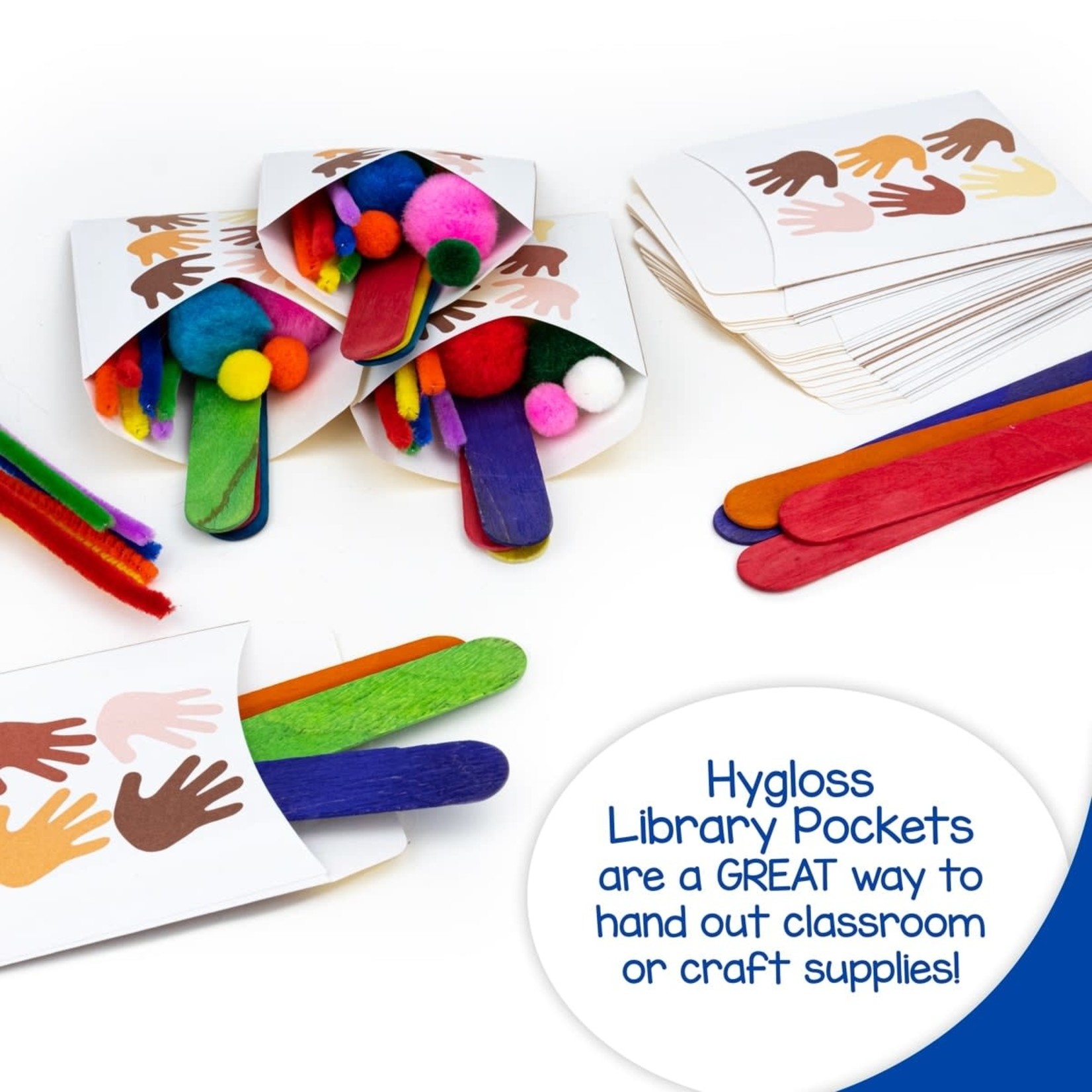 Multicultural Hands Library Pockets