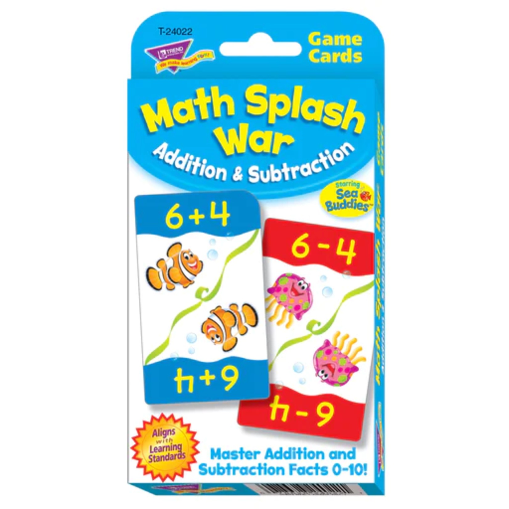 TREND ENTERPRISES INC Math Splash War Addition & Subtraction Challenge Cards® Sea Buddies