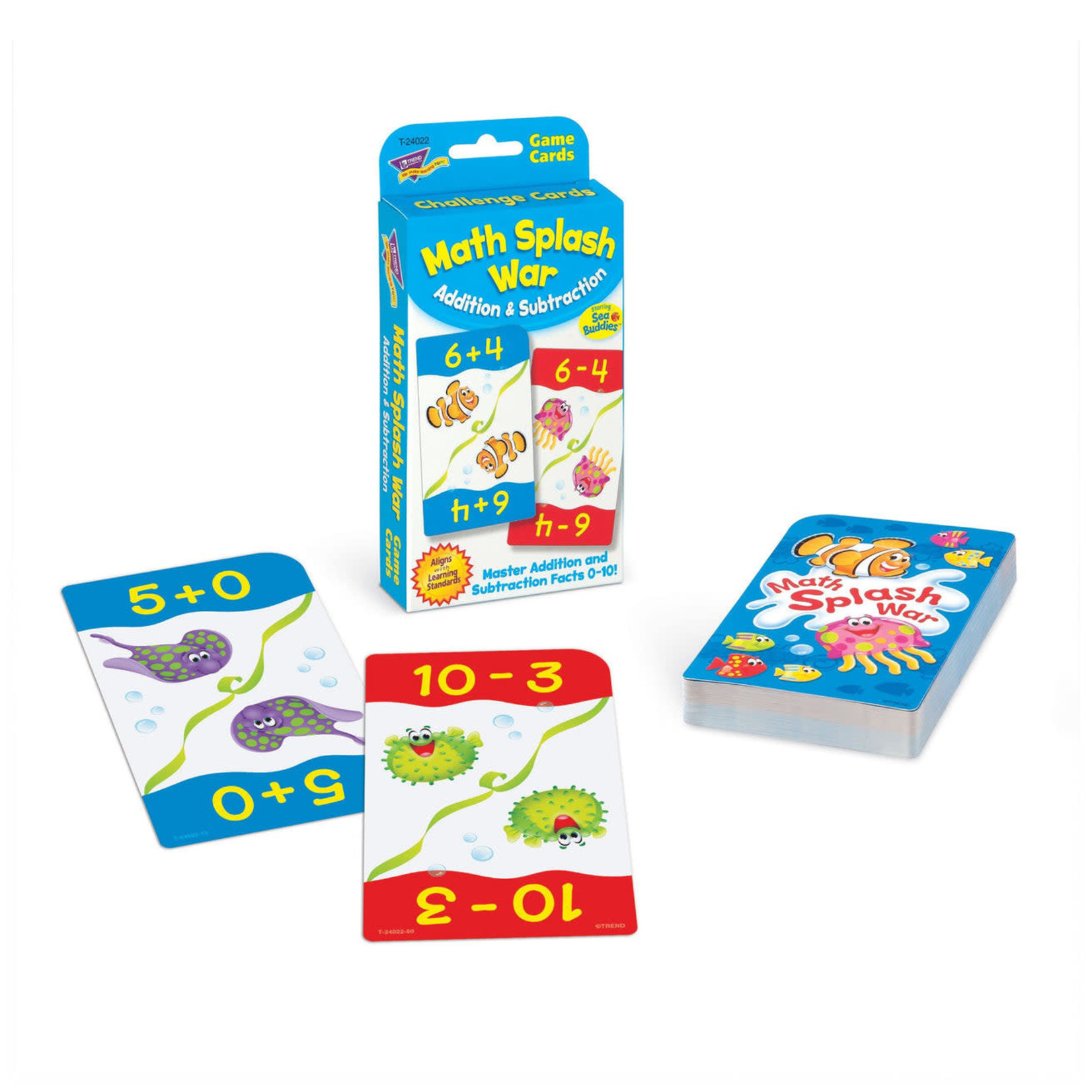 TREND ENTERPRISES INC Math Splash War Addition & Subtraction Challenge Cards® Sea Buddies