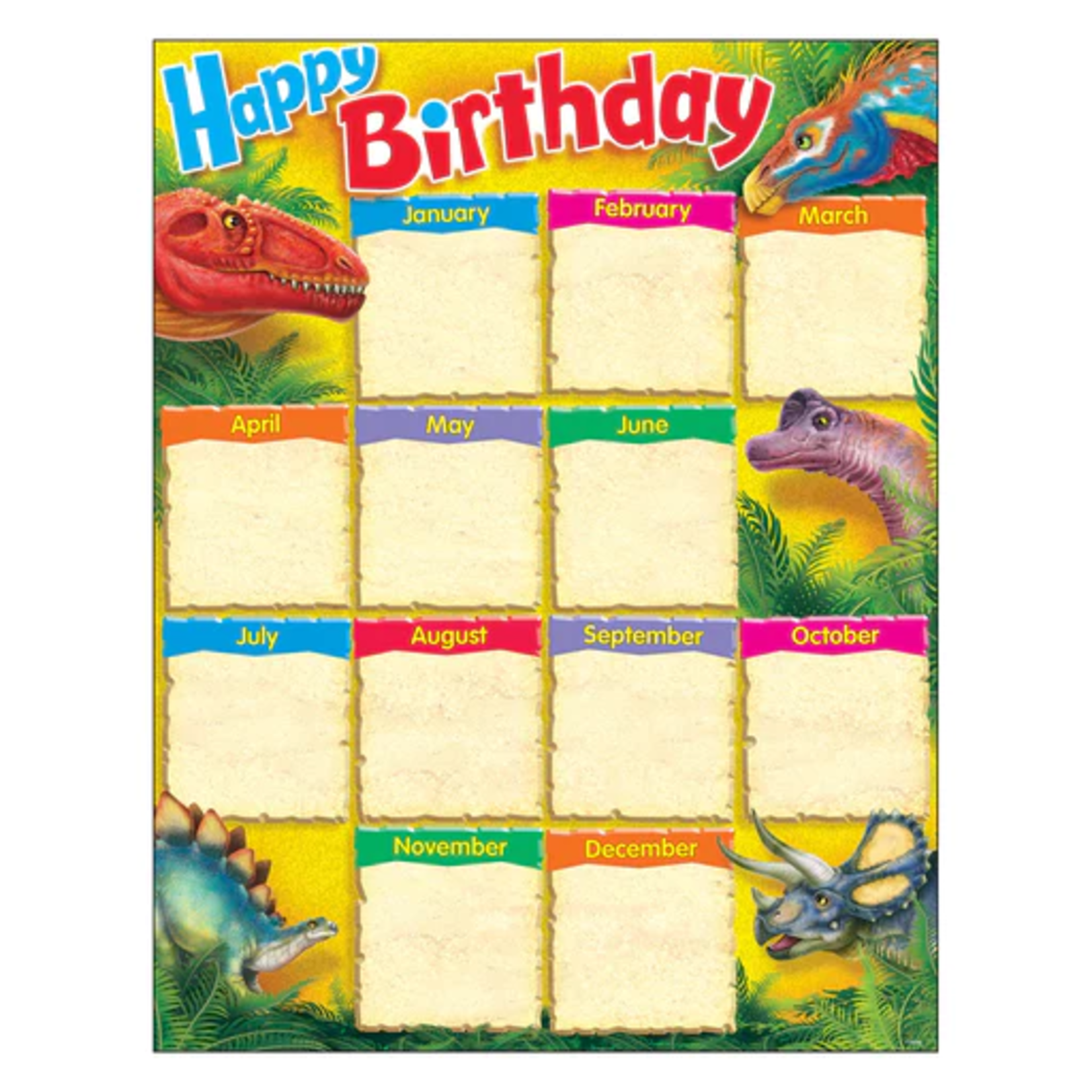 TREND ENTERPRISES INC Birthday Discovering Dinosaurs® Learning Chart