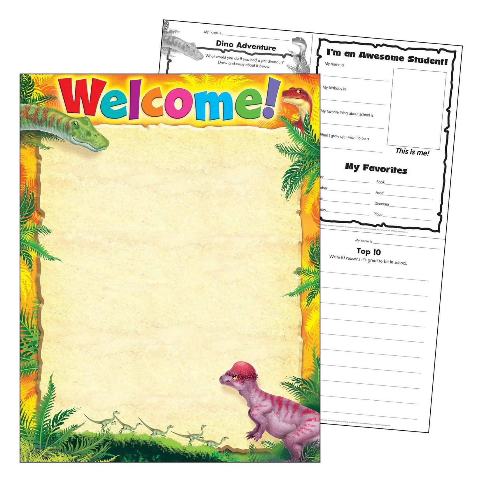 TREND ENTERPRISES INC Welcome Discovering Dinosaurs® Learning Chart