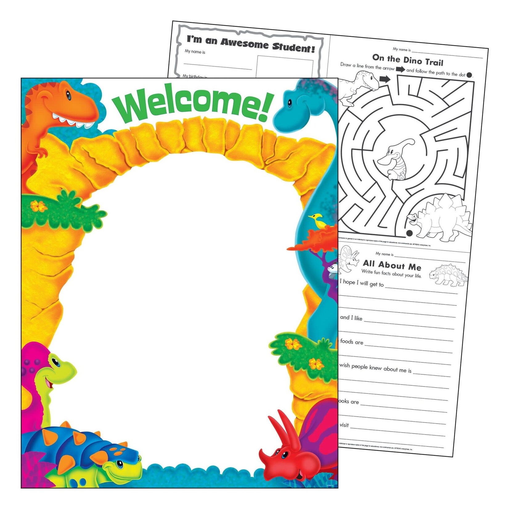 TREND ENTERPRISES INC Welcome Dino-Mite Pals® Learning Chart