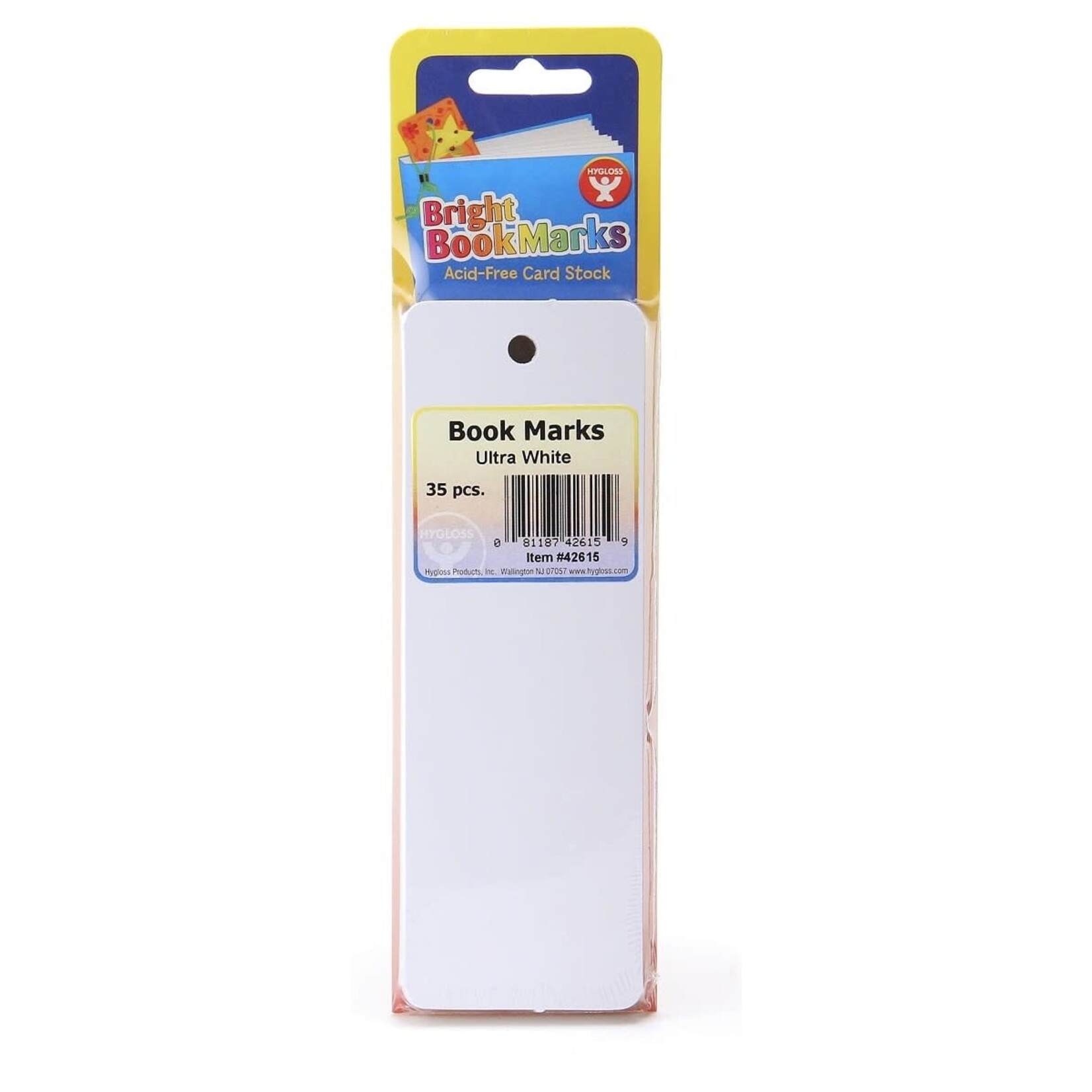 35 Bright Blank Bookmarks - Ultra White