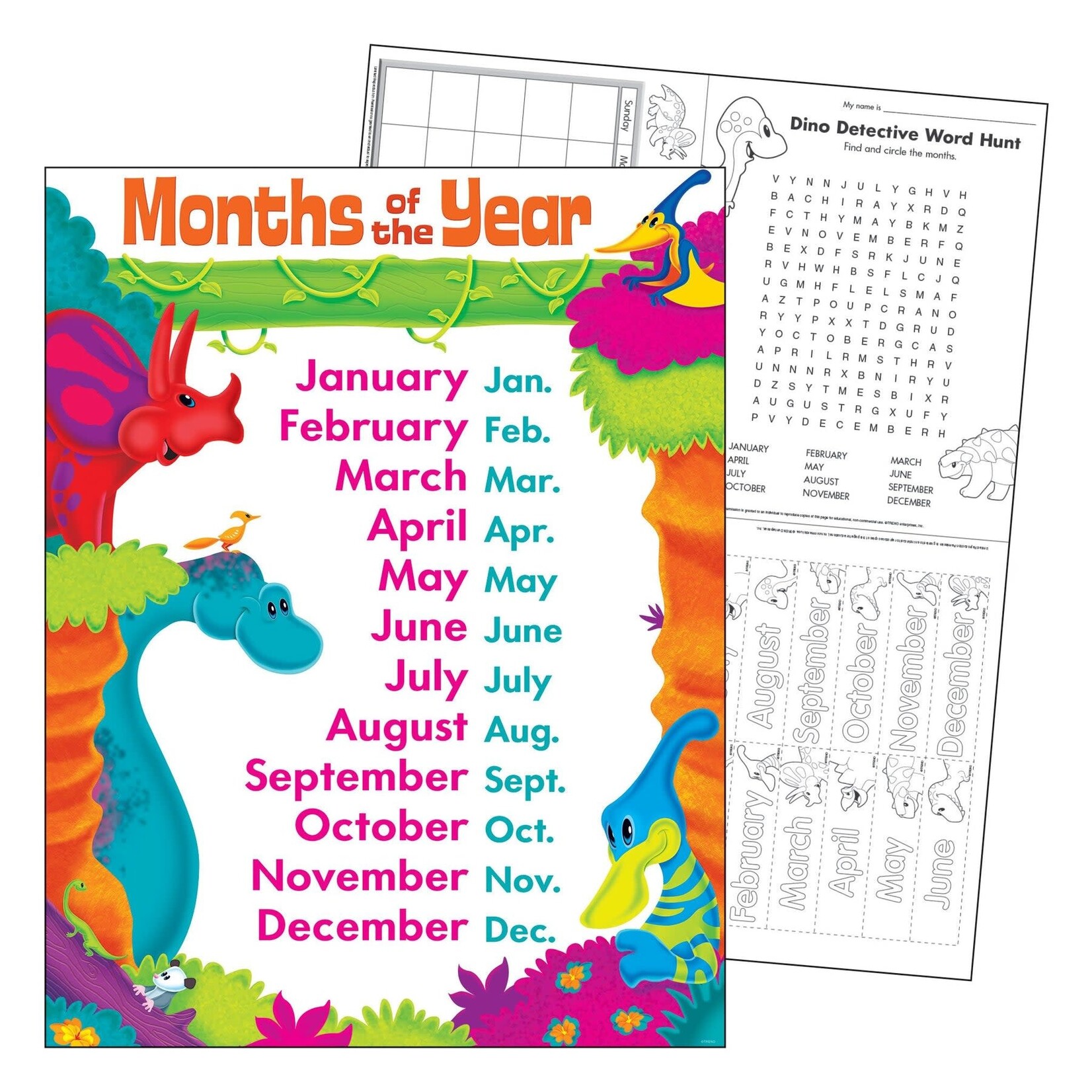 TREND ENTERPRISES INC Months of Year Dino-Mite Pals® Learning Chart