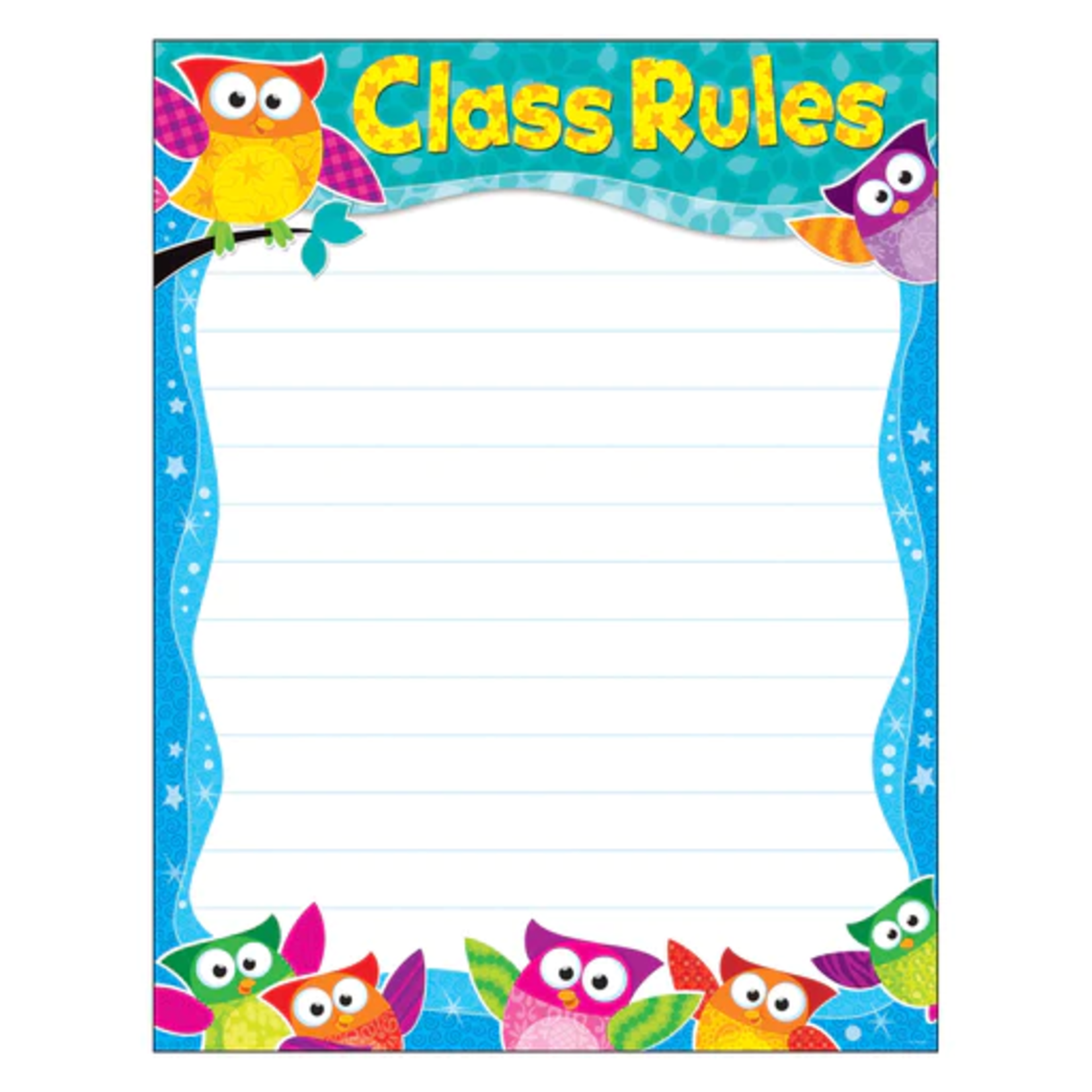 TREND ENTERPRISES INC Class Rules Owl-Stars!® Learning Chart