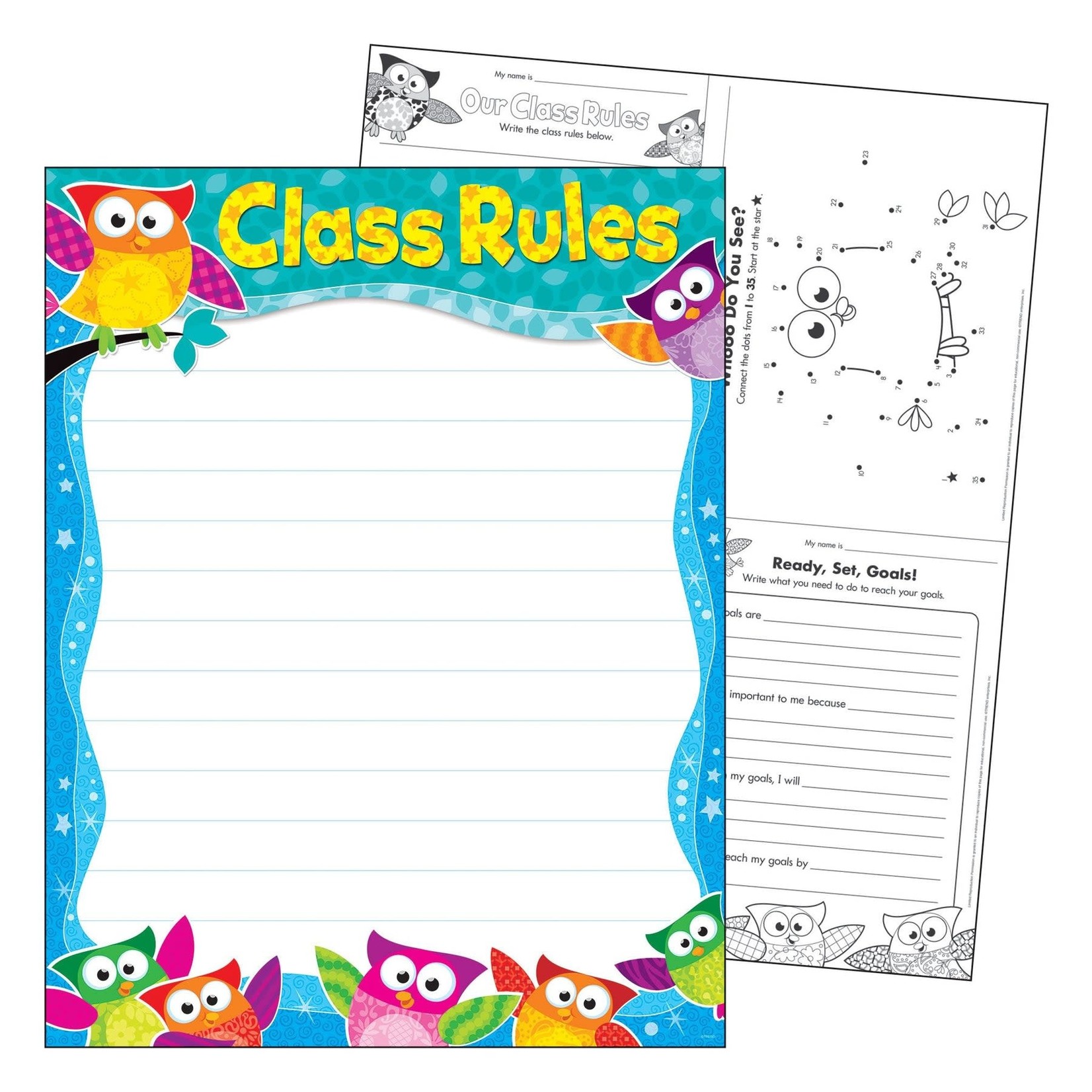 TREND ENTERPRISES INC Class Rules Owl-Stars!® Learning Chart