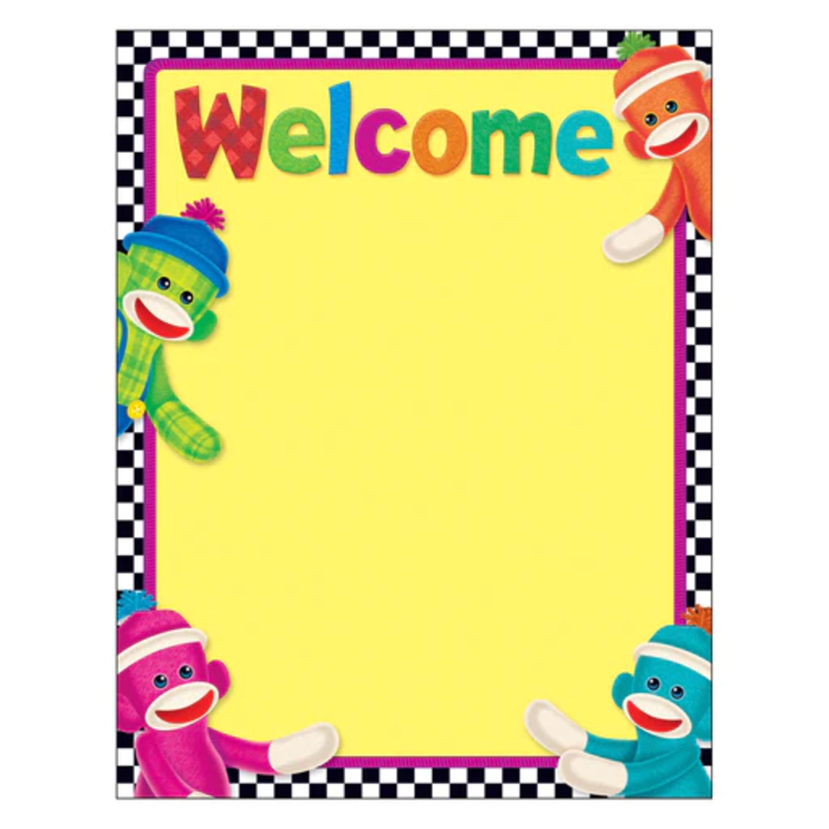 TREND ENTERPRISES INC Welcome Sock Monkeys Learning Chart