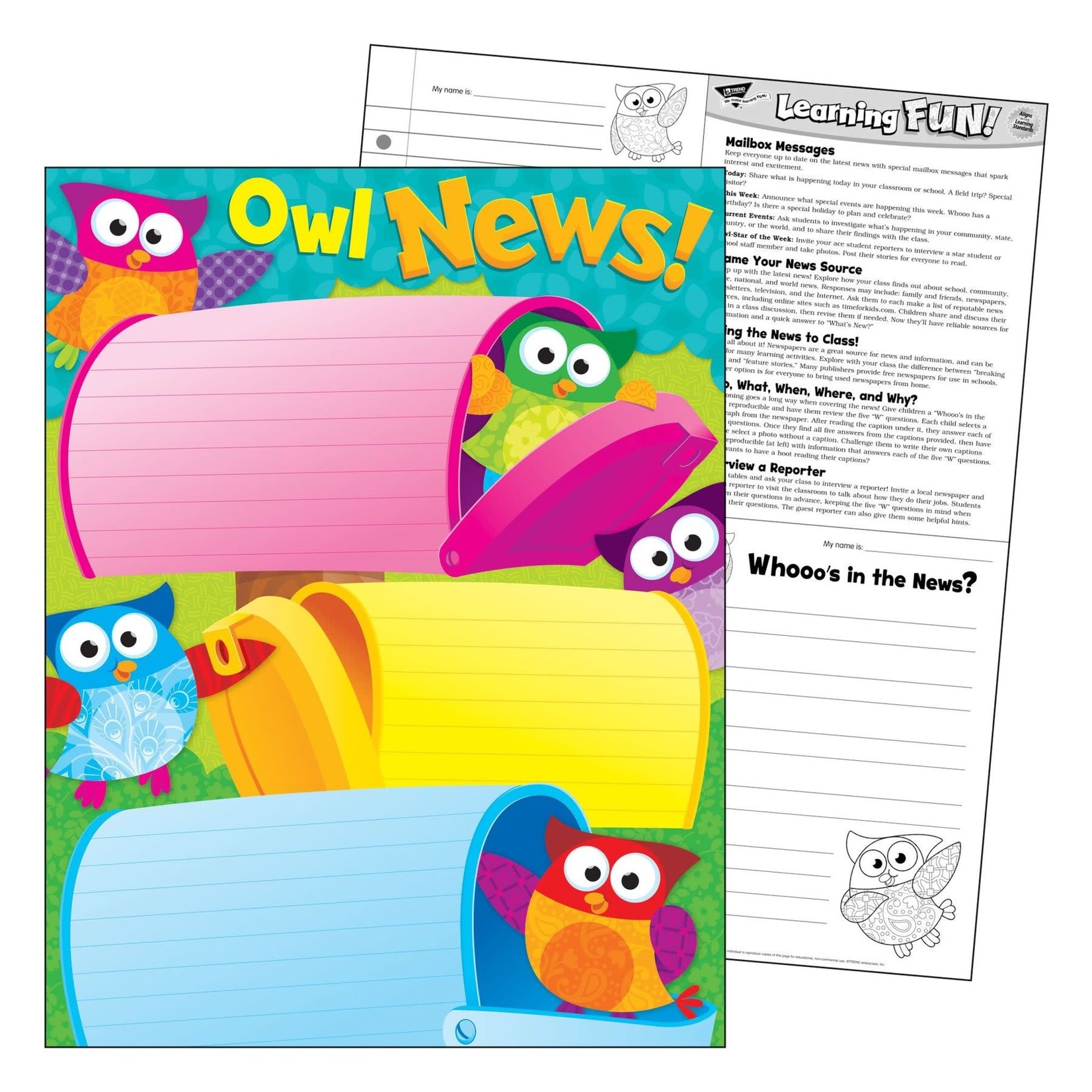 TREND ENTERPRISES INC Owl News Owl-Stars!® Learning Chart
