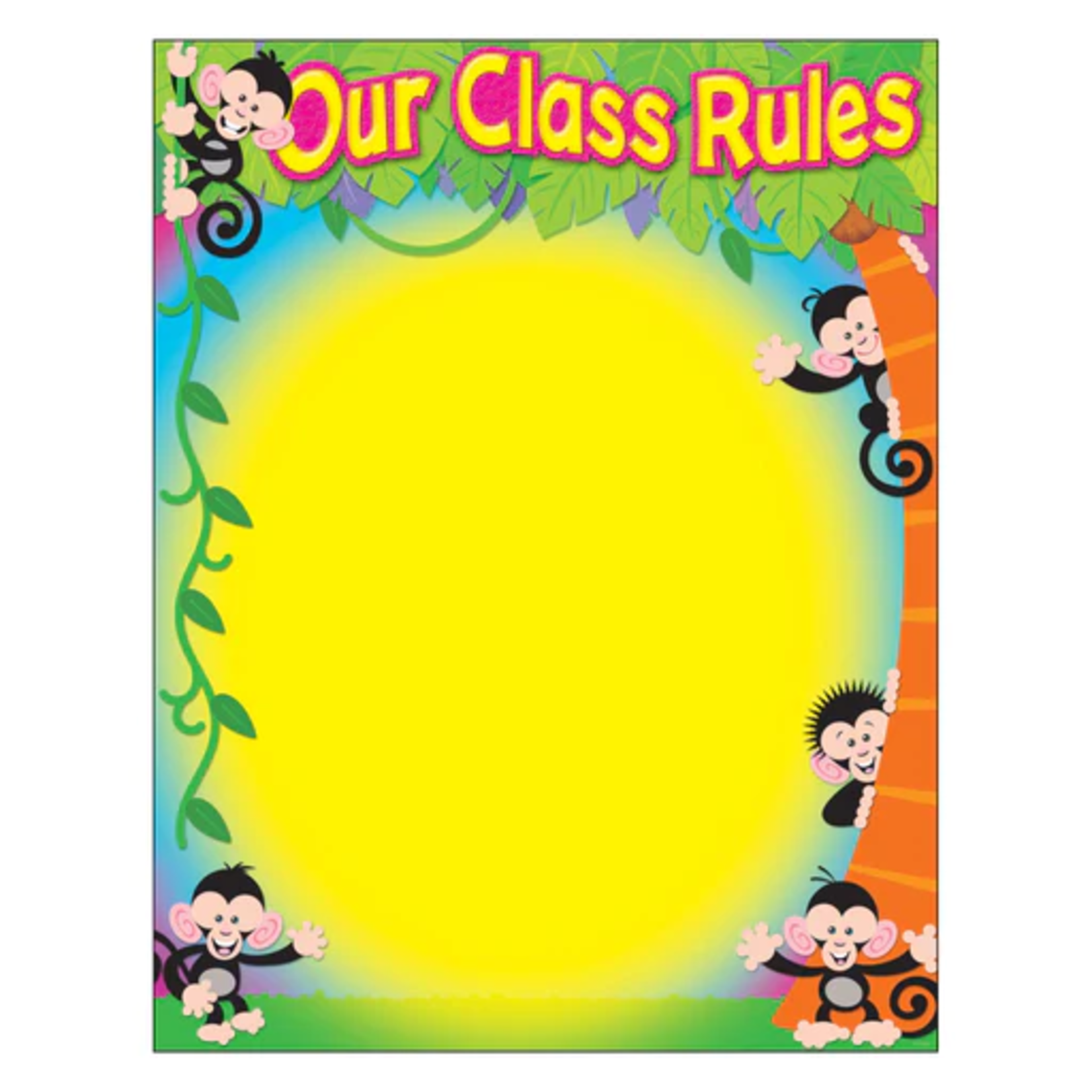 TREND ENTERPRISES INC Our Class Rules Monkey Mischief® Learning Chart