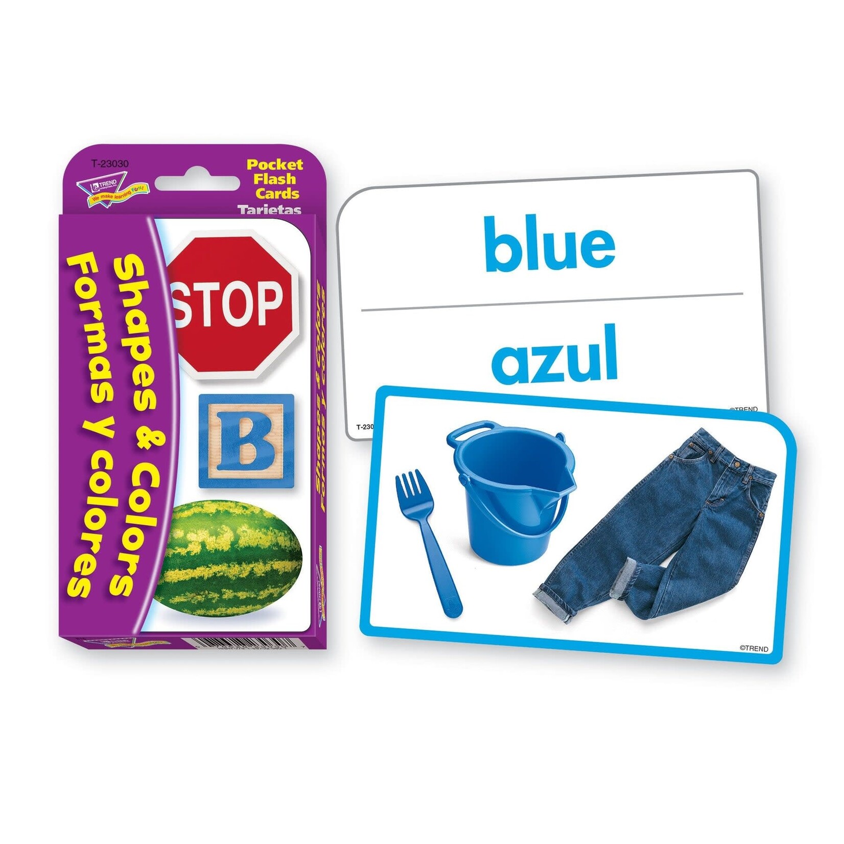 TREND ENTERPRISES INC Shapes & Colors/Formas y colores (English/Spanish) Pocket Flash Cards