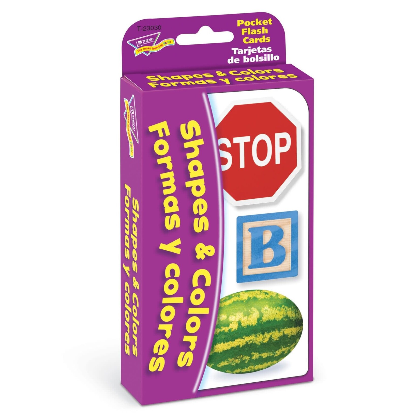 TREND ENTERPRISES INC Shapes & Colors/Formas y colores (English/Spanish) Pocket Flash Cards