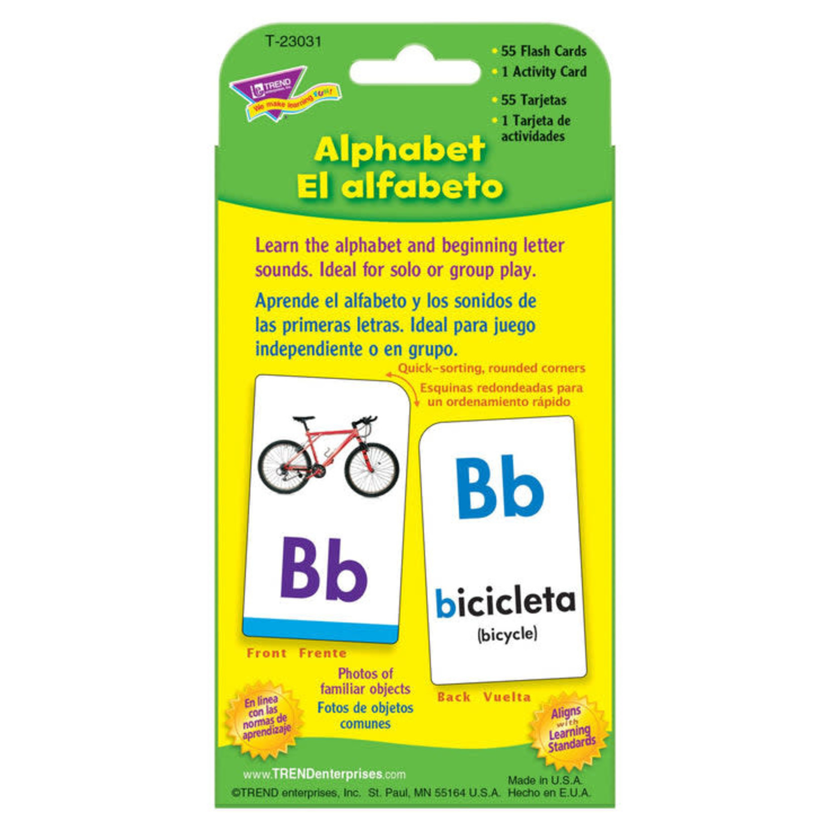 TREND ENTERPRISES INC Alphabet/El Alfabeto (English/Spanish) Pocket Flash Cards