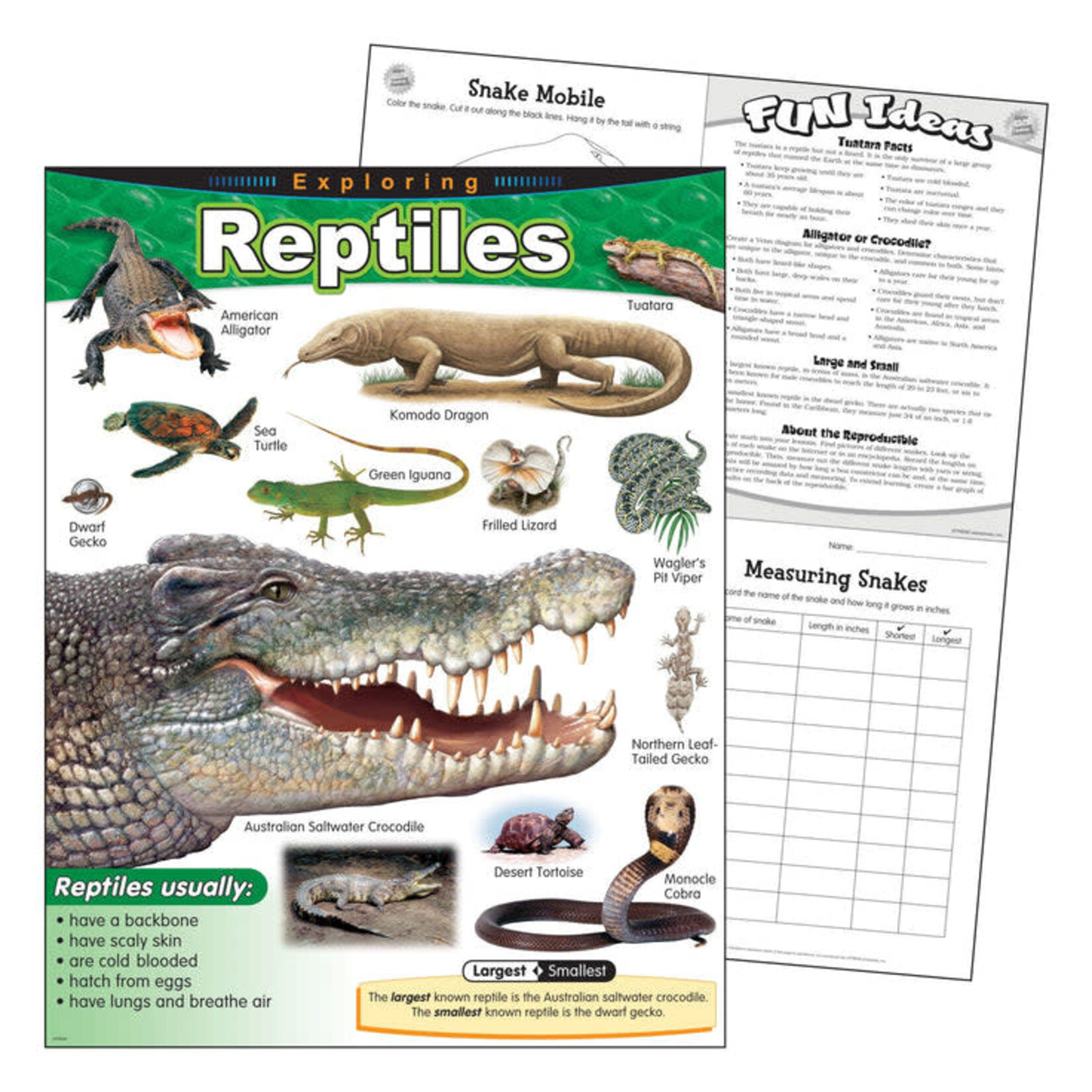 TREND ENTERPRISES INC Exploring Reptiles Learning Chart