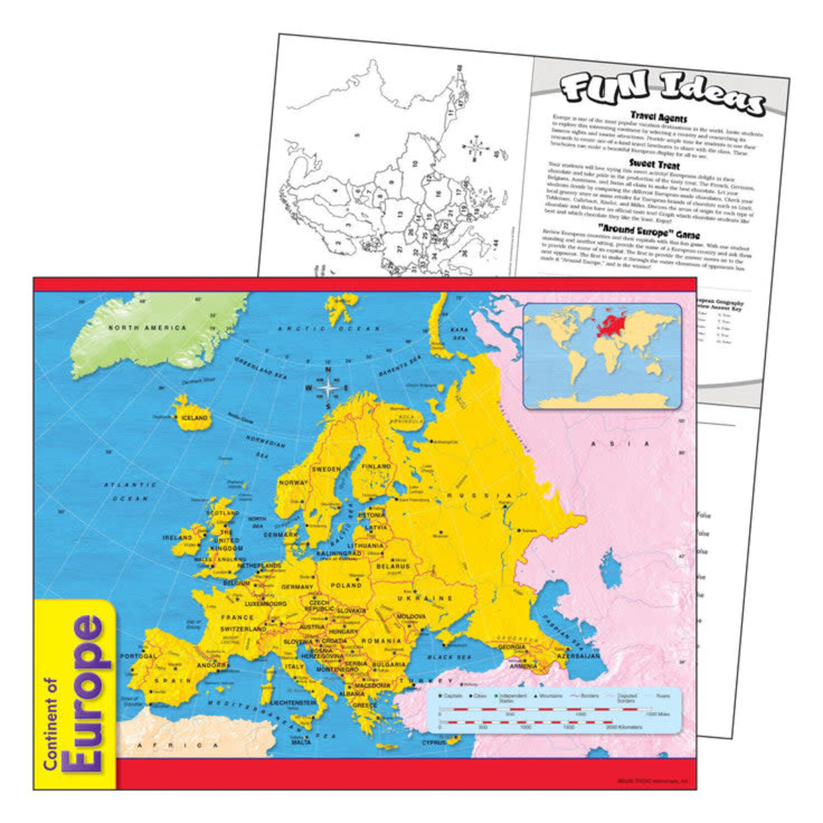 TREND ENTERPRISES INC Continent of Europe Learning Chart