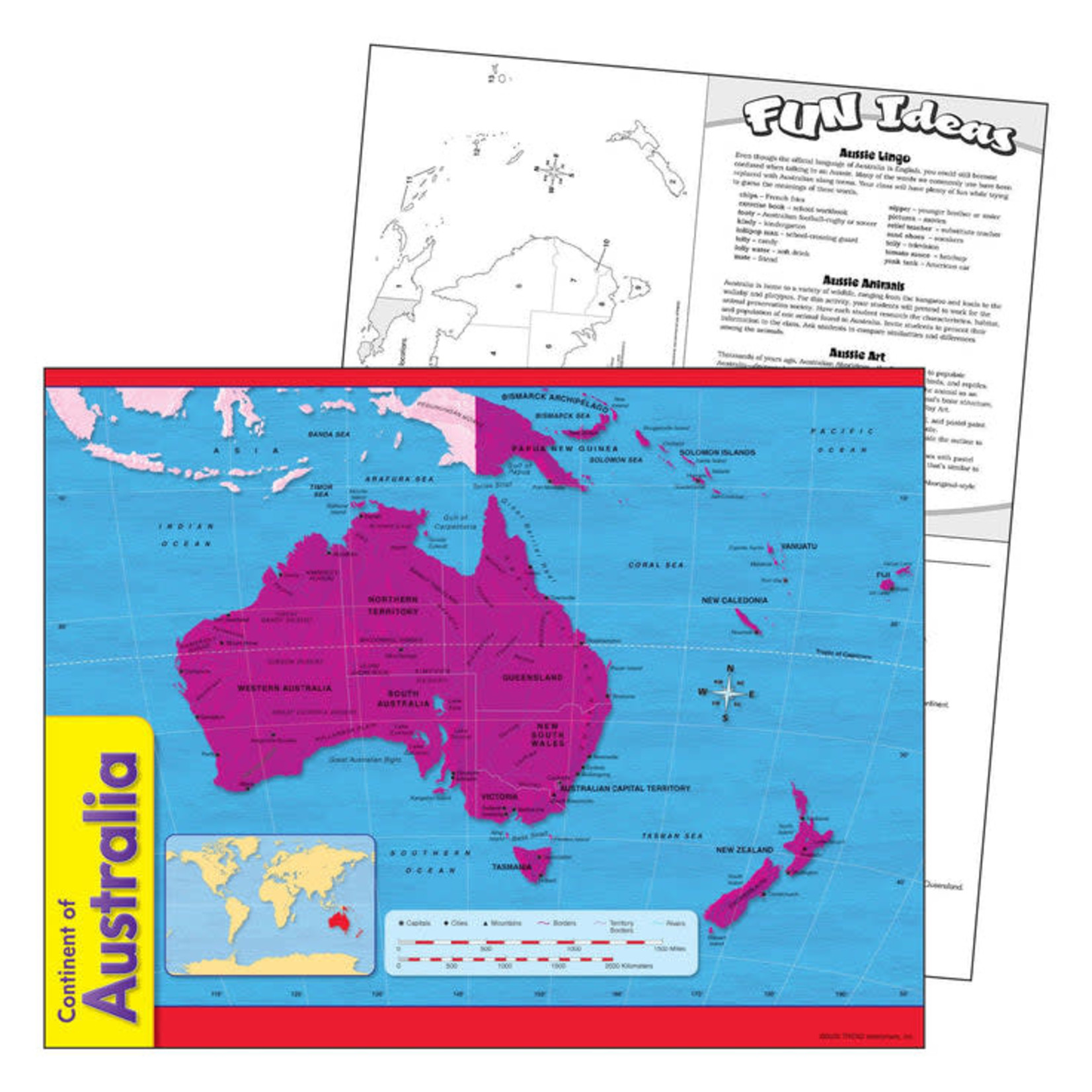 TREND ENTERPRISES INC Continent of Australia Learning Chart
