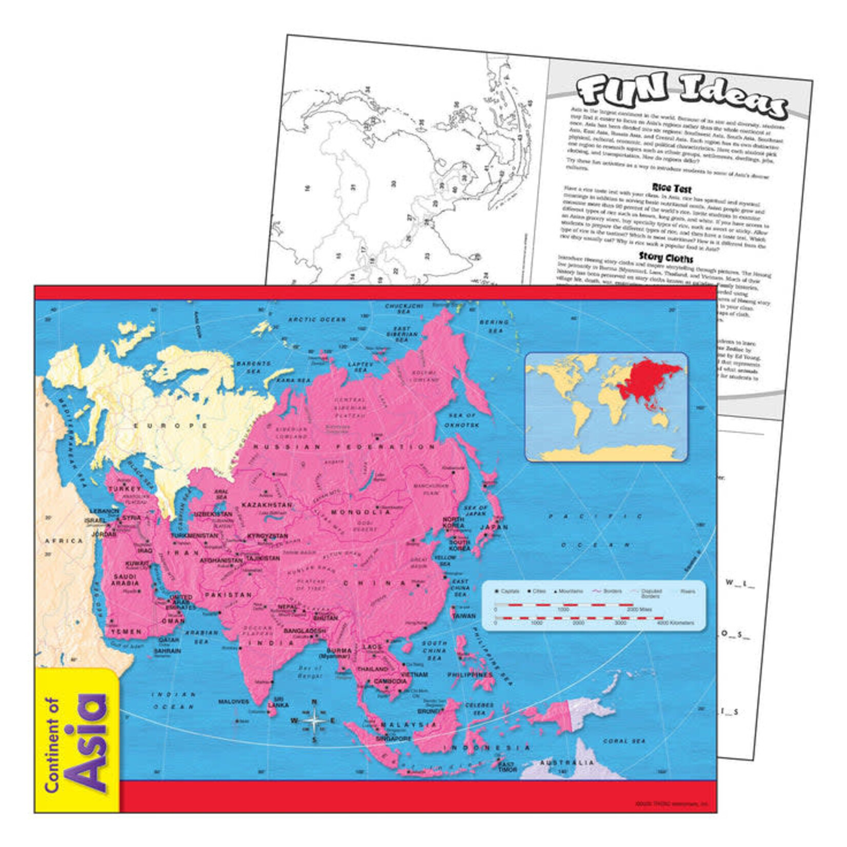 TREND ENTERPRISES INC Continent of Asia Learning Chart