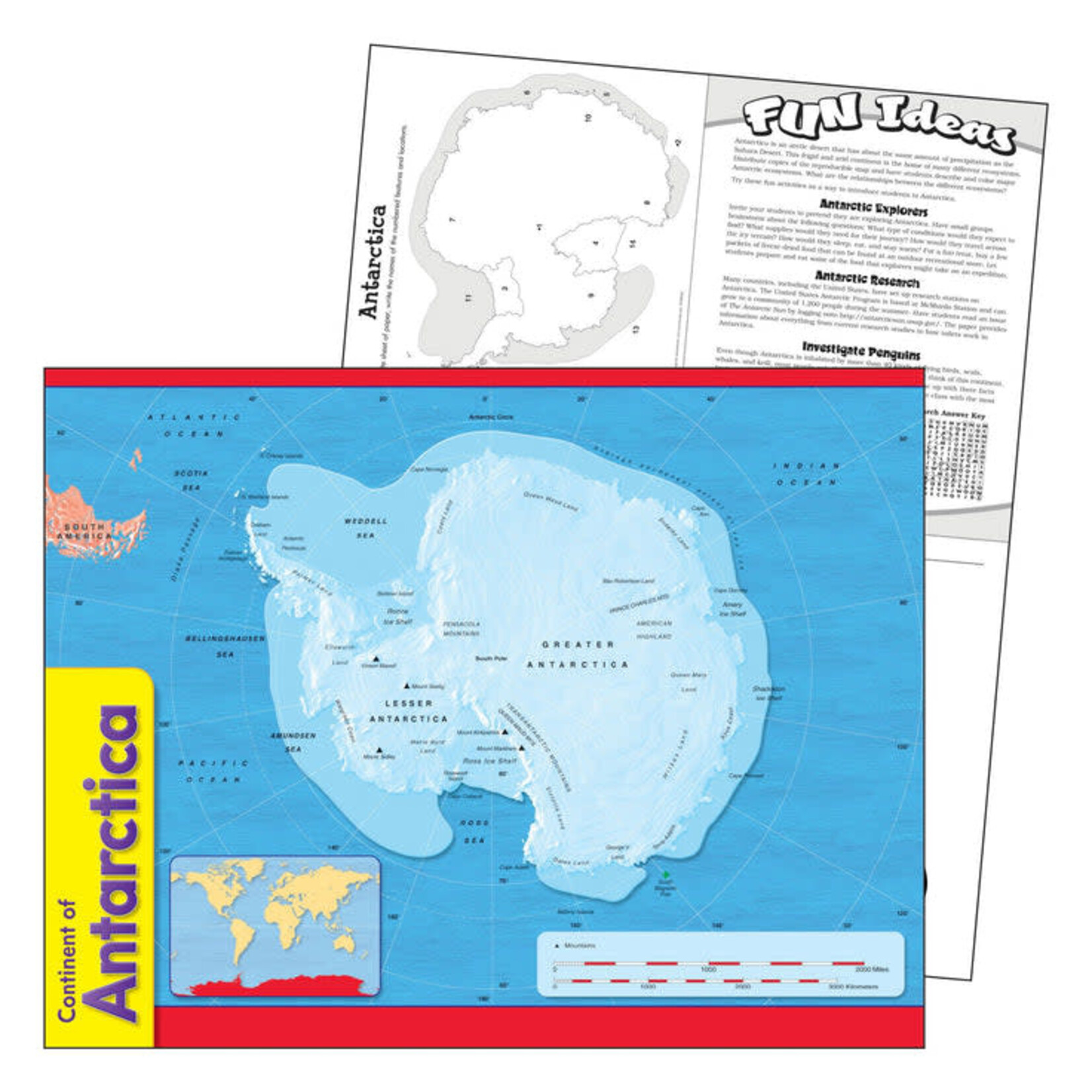 TREND ENTERPRISES INC Continent of Antarctica Learning Chart