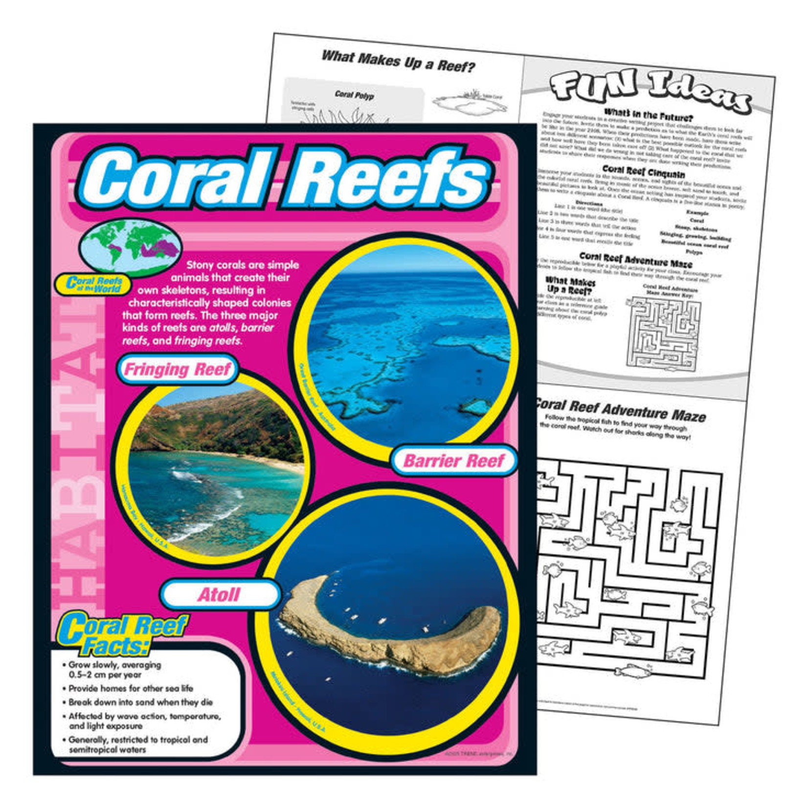 TREND ENTERPRISES INC Coral Reefs Learning Chart