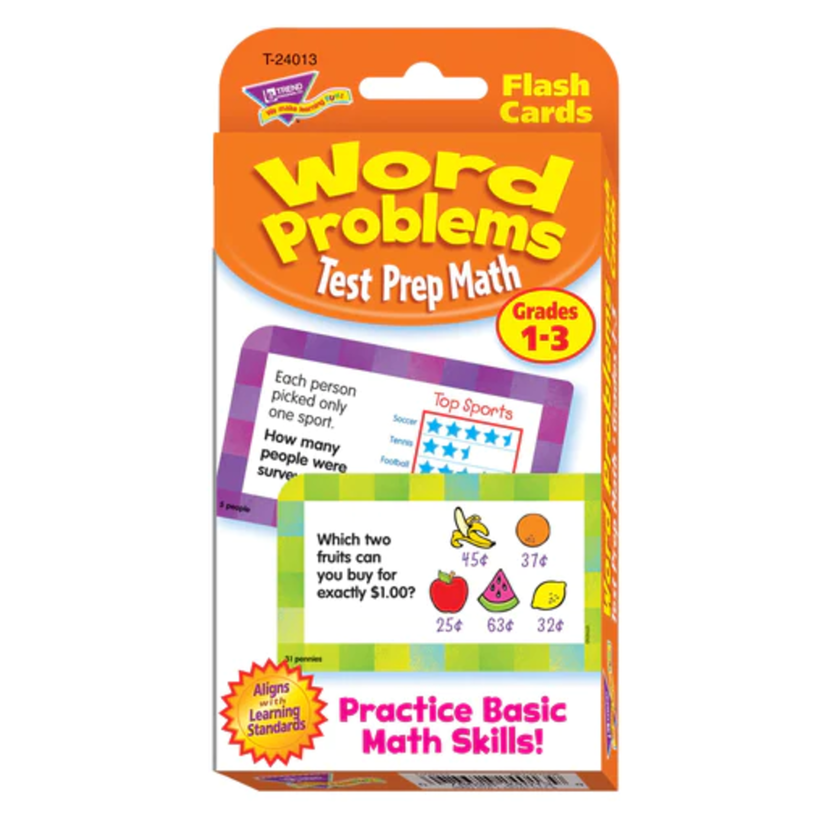 TREND ENTERPRISES INC Word Problems Test Prep Math, Grades 1-3 Challenge Cards®