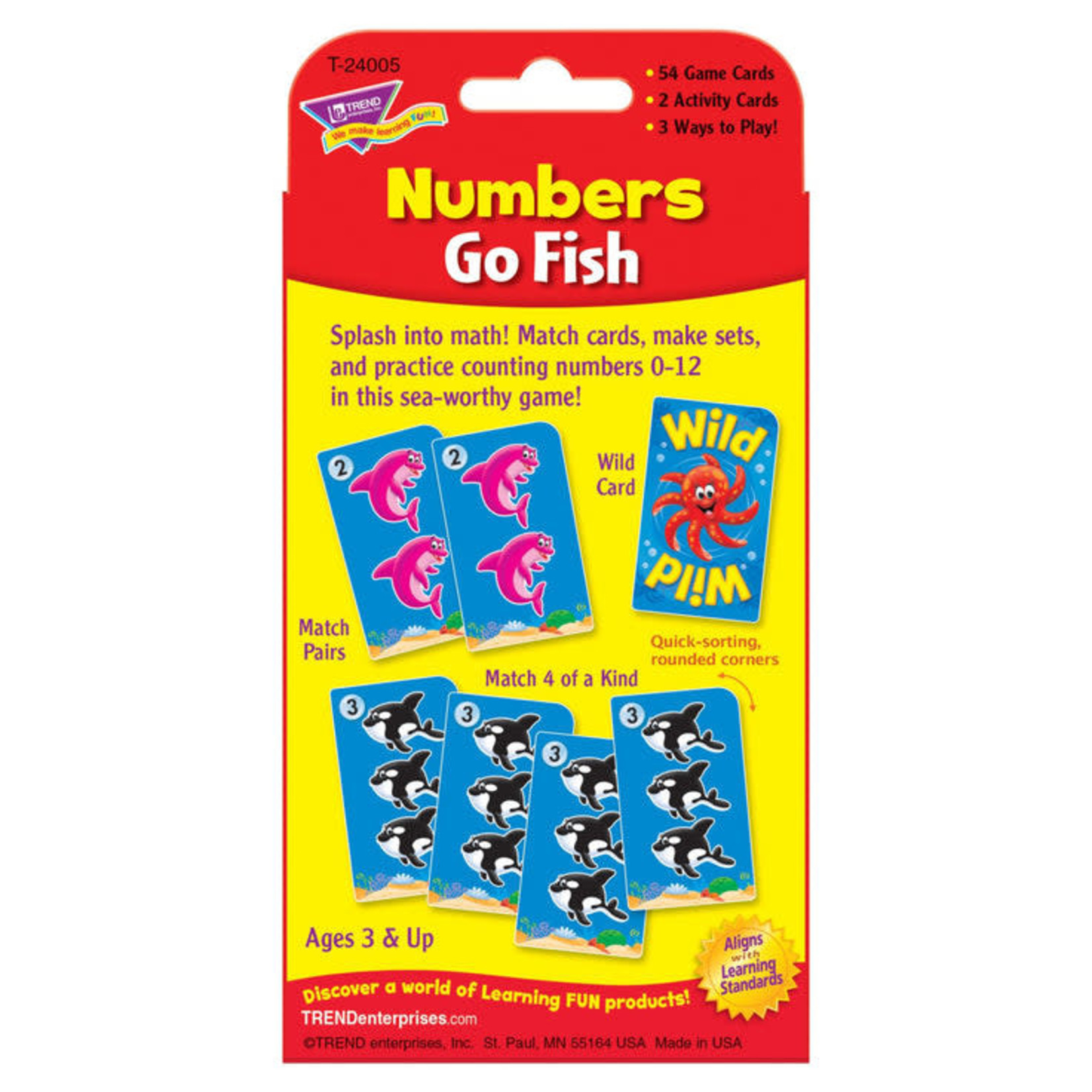 TREND ENTERPRISES INC Sea Buddies: Numbers Go Fish Challenge Cards®