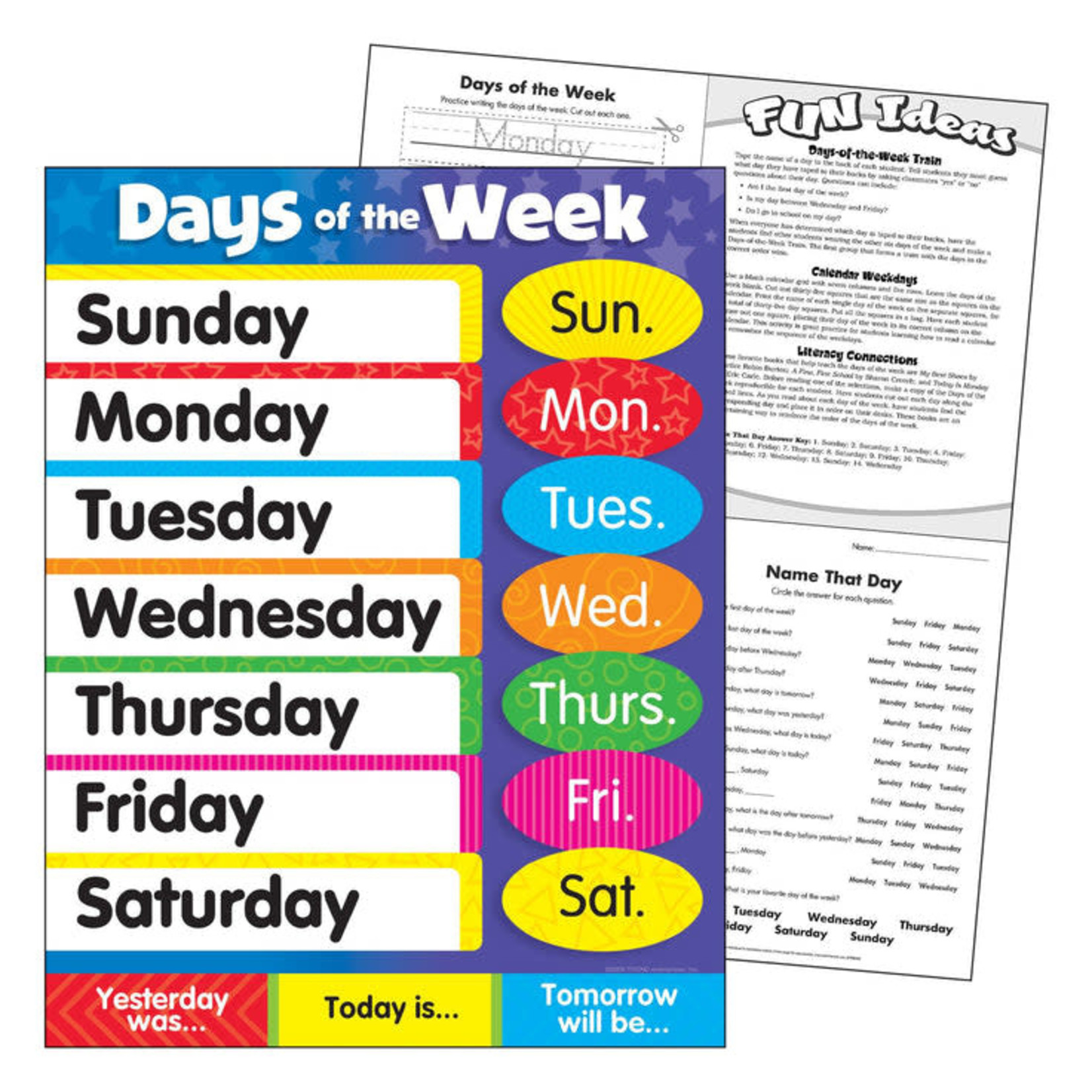 TREND ENTERPRISES INC Days of the Week Stars Learning Chart