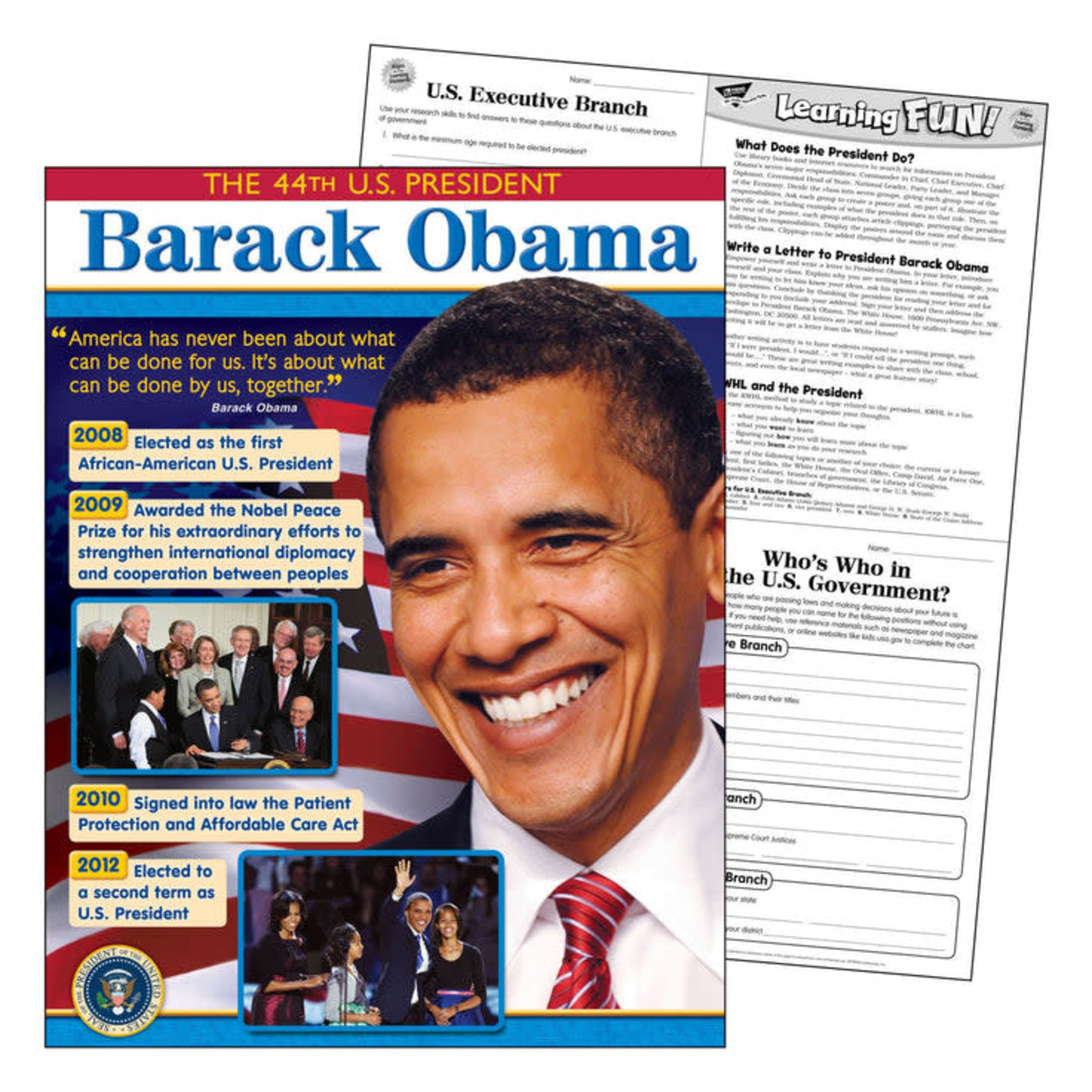 TREND ENTERPRISES INC President Barack Obama Learning Chart