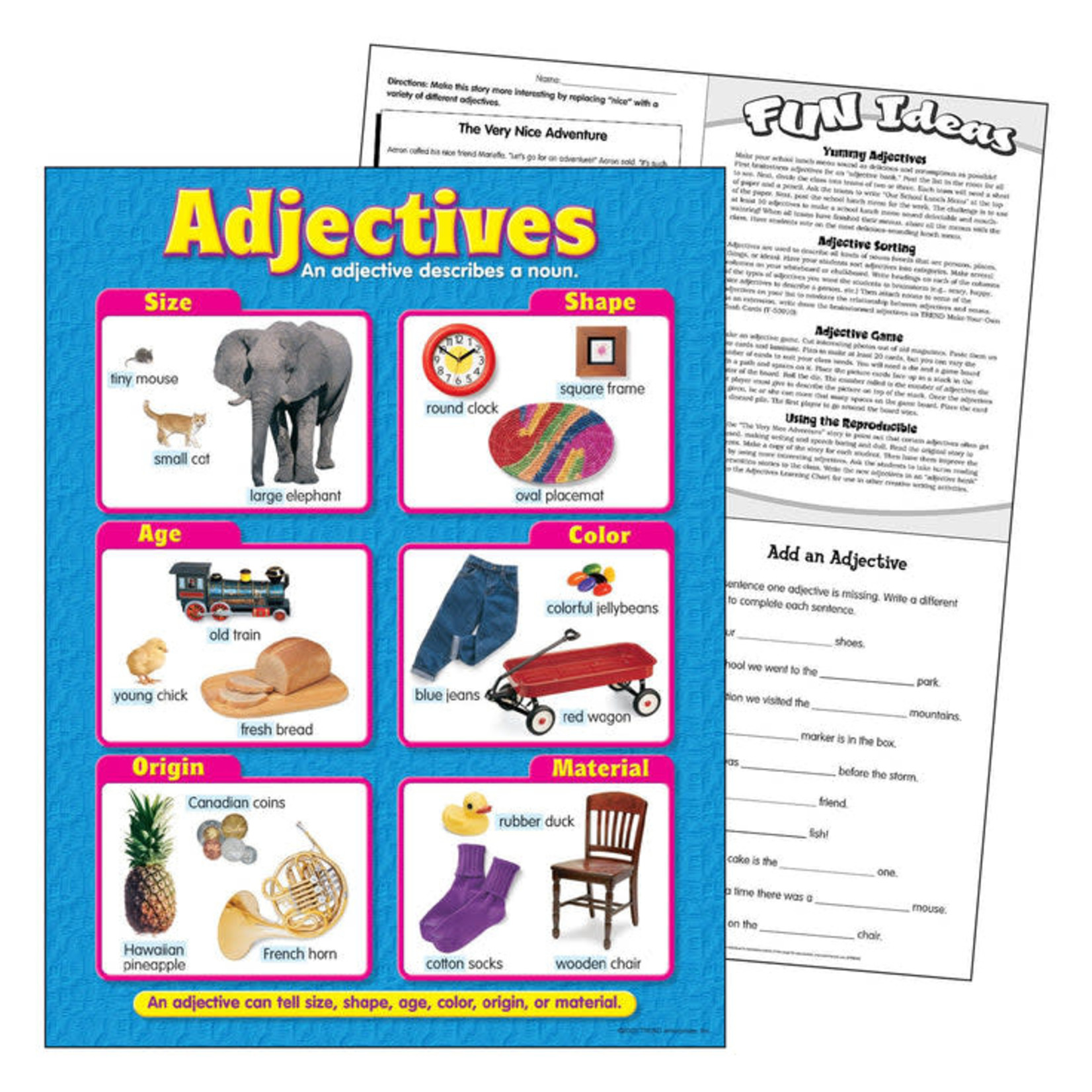 TREND ENTERPRISES INC Adjectives Learning Chart