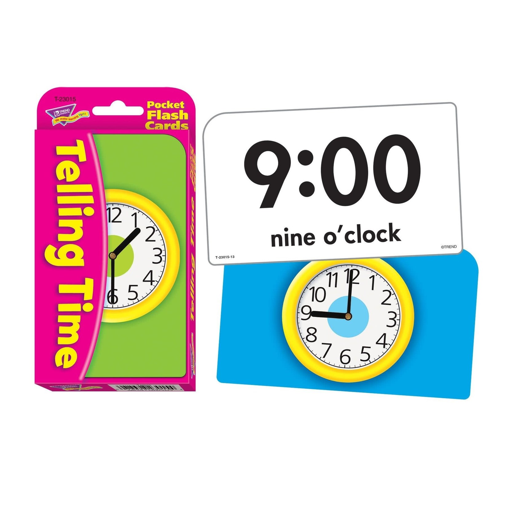 TREND ENTERPRISES INC Telling Time Pocket Flash Cards