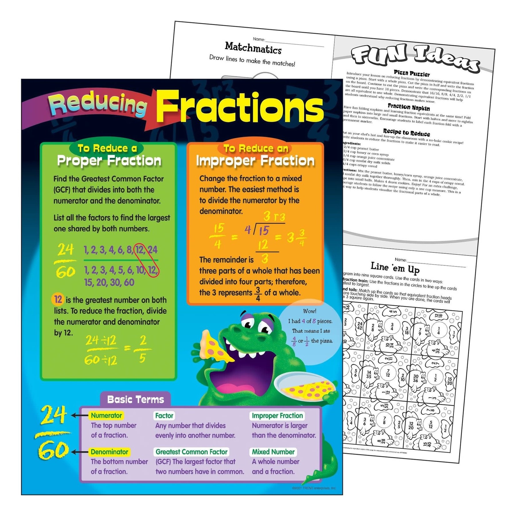 TREND ENTERPRISES INC Reducing Fractions Learning Chart