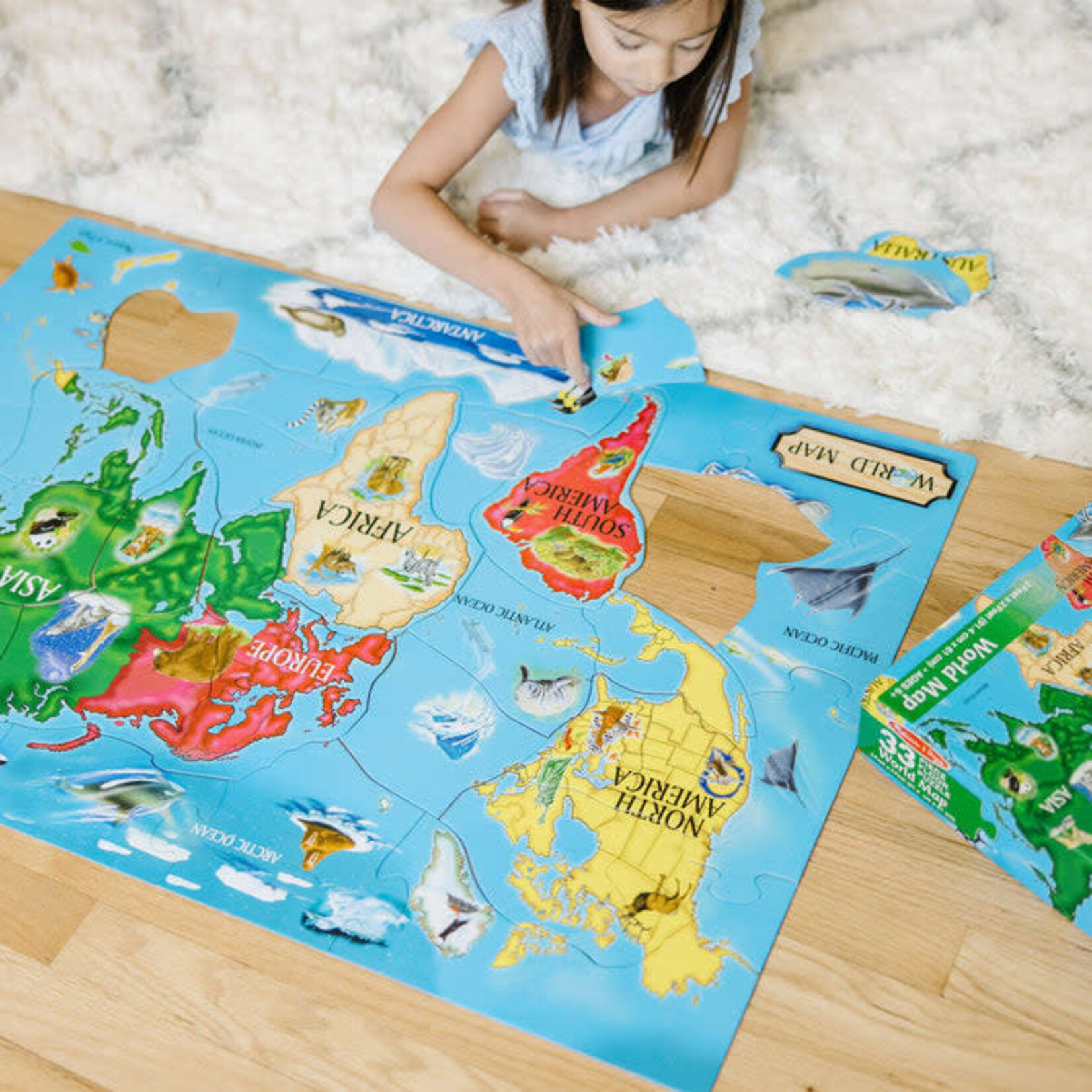 World Map Floor Puzzle - 33 Pieces