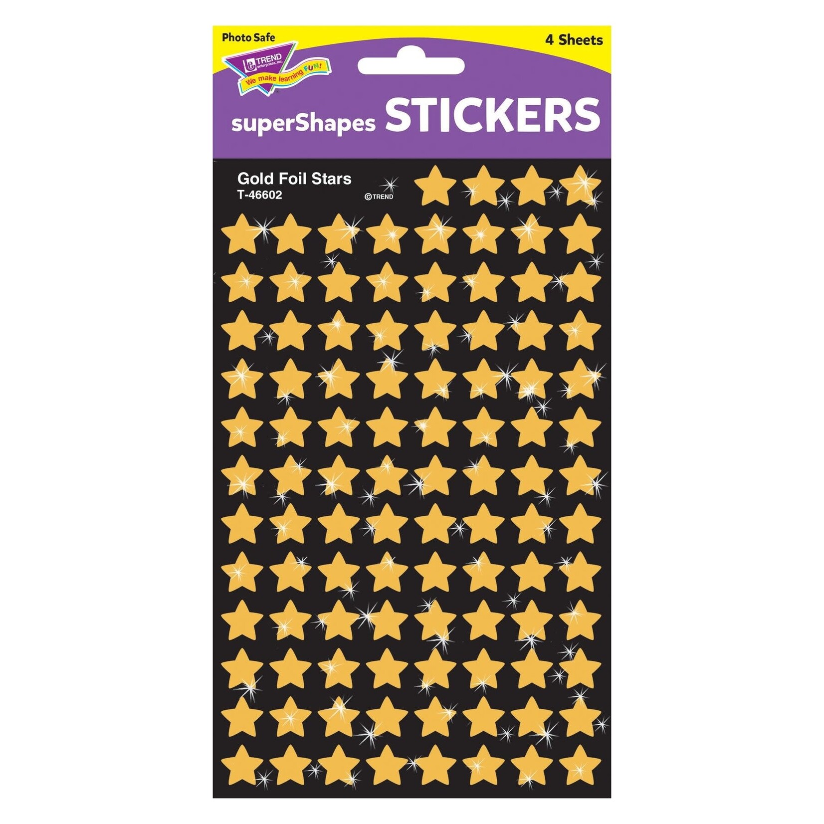 TREND ENTERPRISES INC Gold Stars superShapes Stickers – Foil