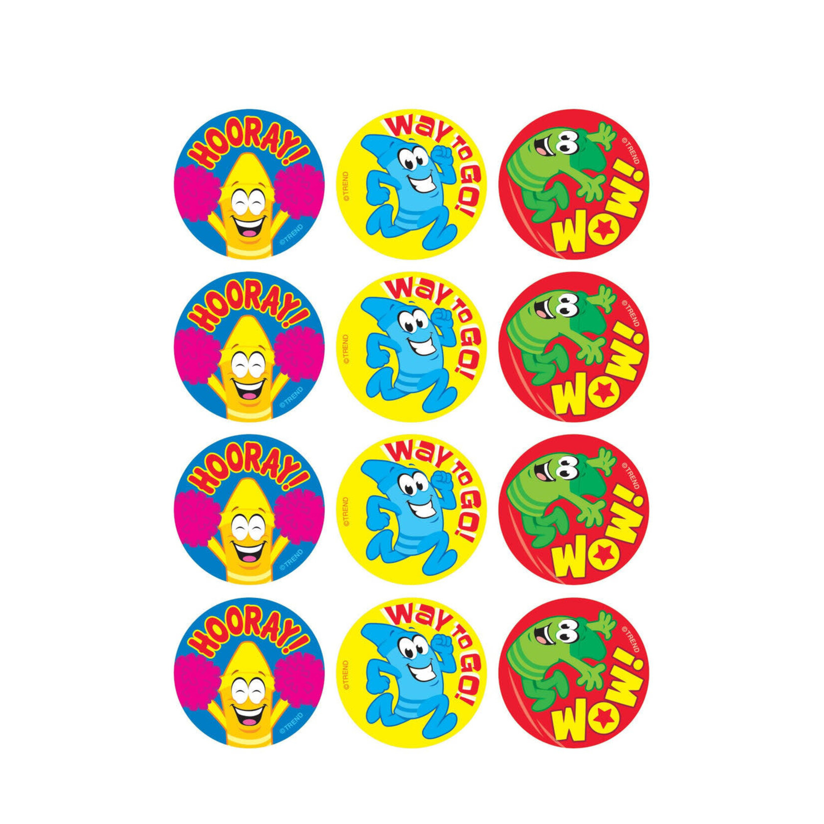 TREND ENTERPRISES INC Can-do Crayons!, Fruit Punch scent Scratch 'n Sniff Stinky Stickers® – Large Round