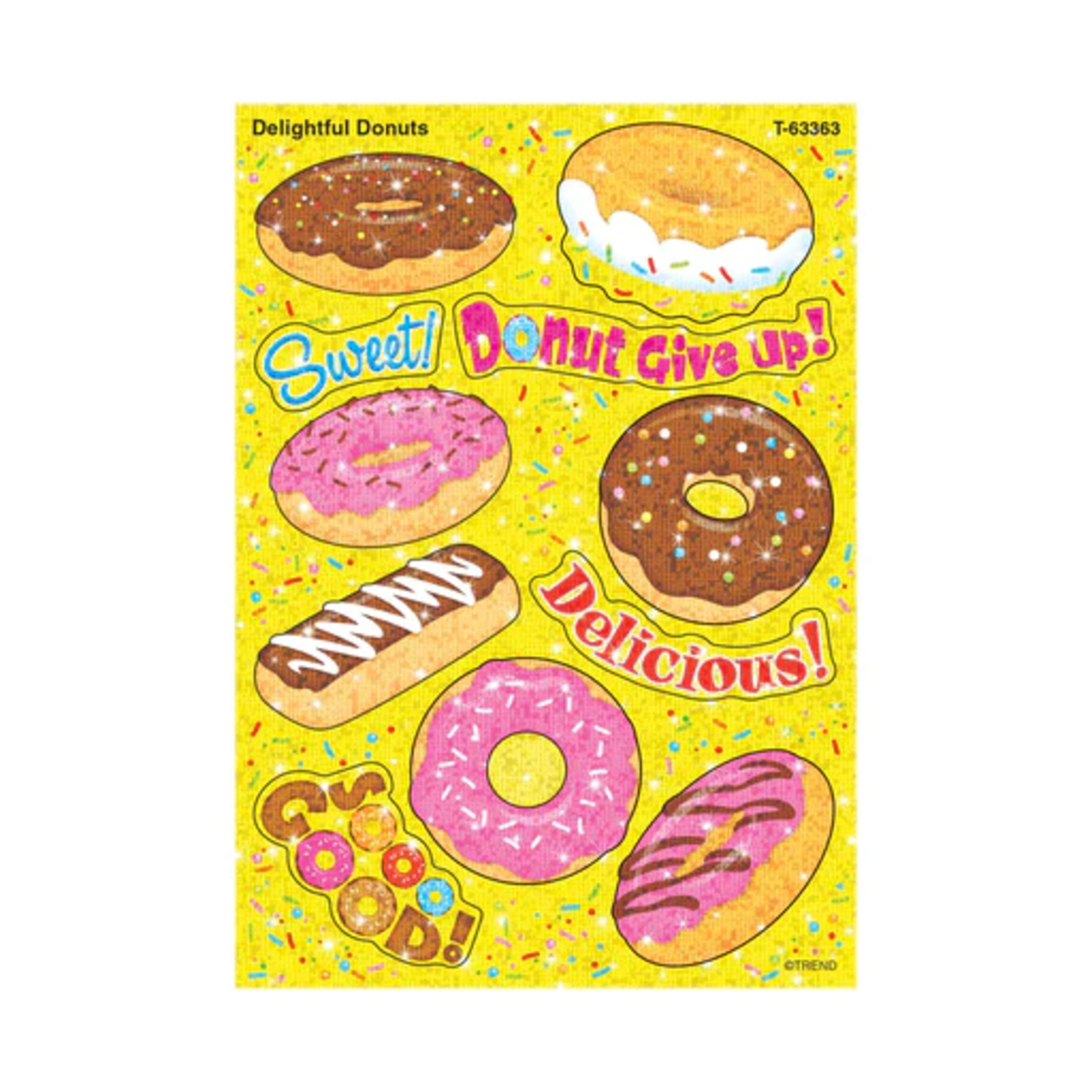 TREND ENTERPRISES INC Delightful Donuts Sparkle Stickers® – Large