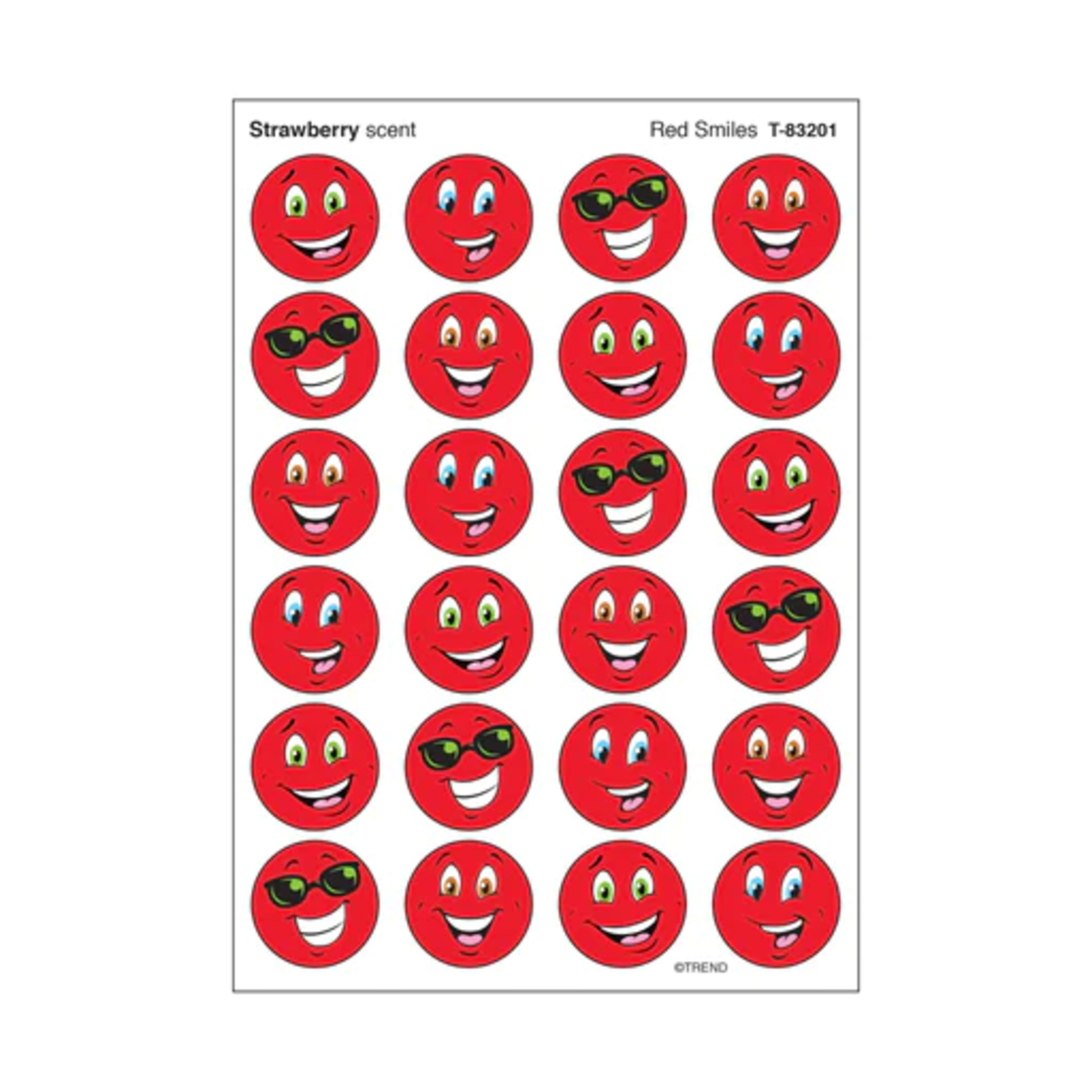 TREND ENTERPRISES INC Red Smiles, Strawberry scent Scratch 'n Sniff Stinky Stickers® – Small